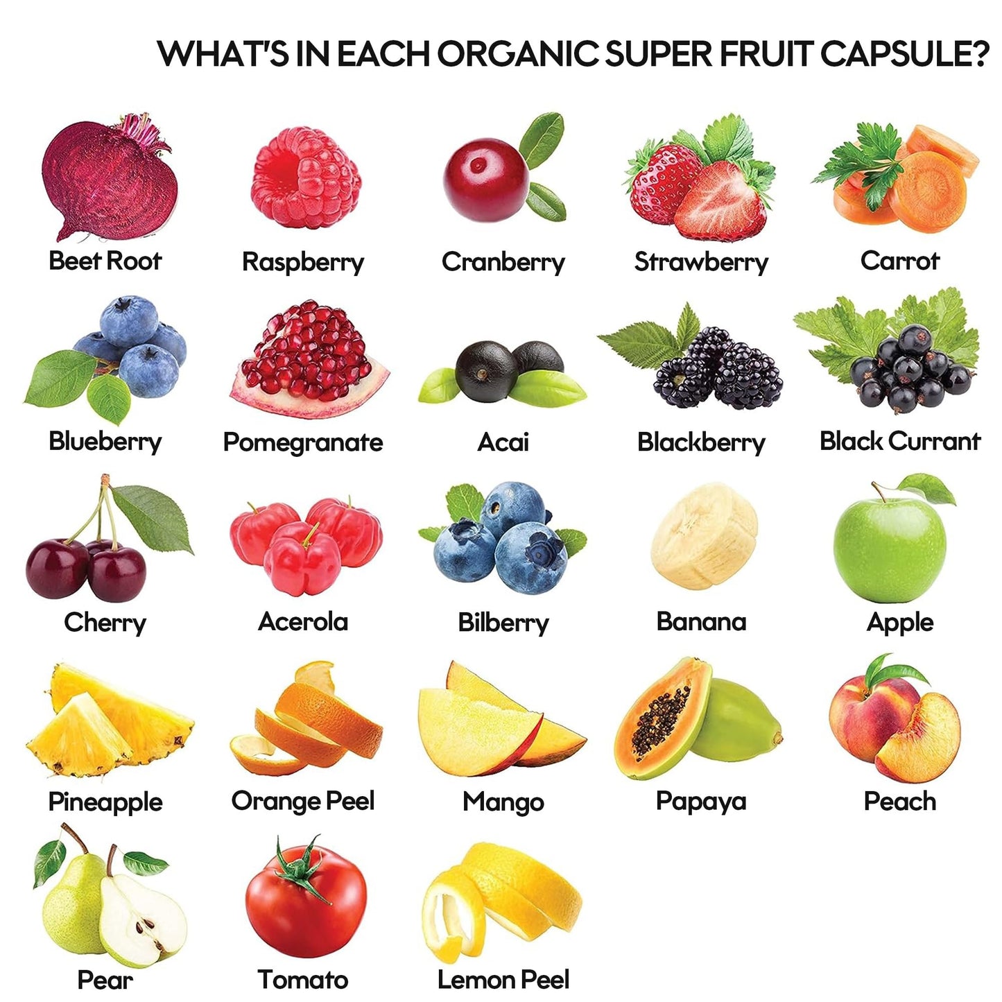 ROOTIE Fruits and Veggies Supplement Powerfull Blend of 39 Whole Fruits and Veggies Capsule 120 Capsules