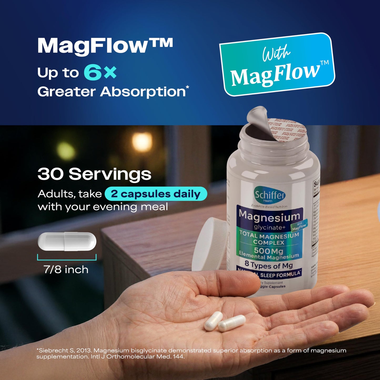 SCHIFFER HEALTH Magnesium Complex Supplement Capsule 60 Count