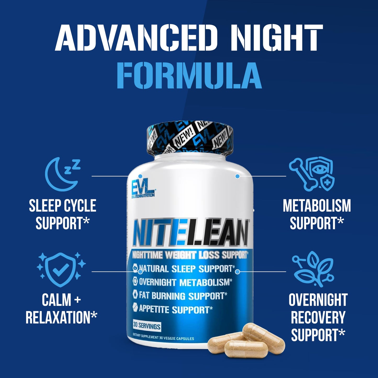 Evlution Night Time Fat Burner Capsule 30 Count