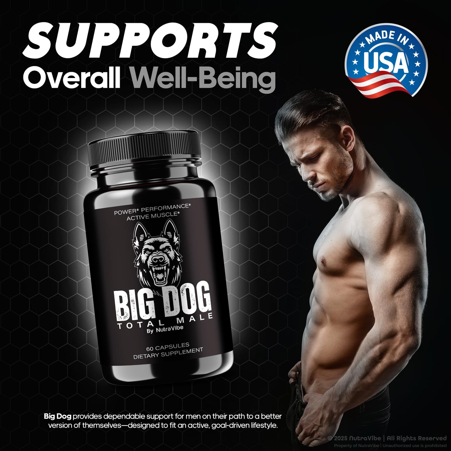 NutraVibe Big Dog Total 60 Capsules