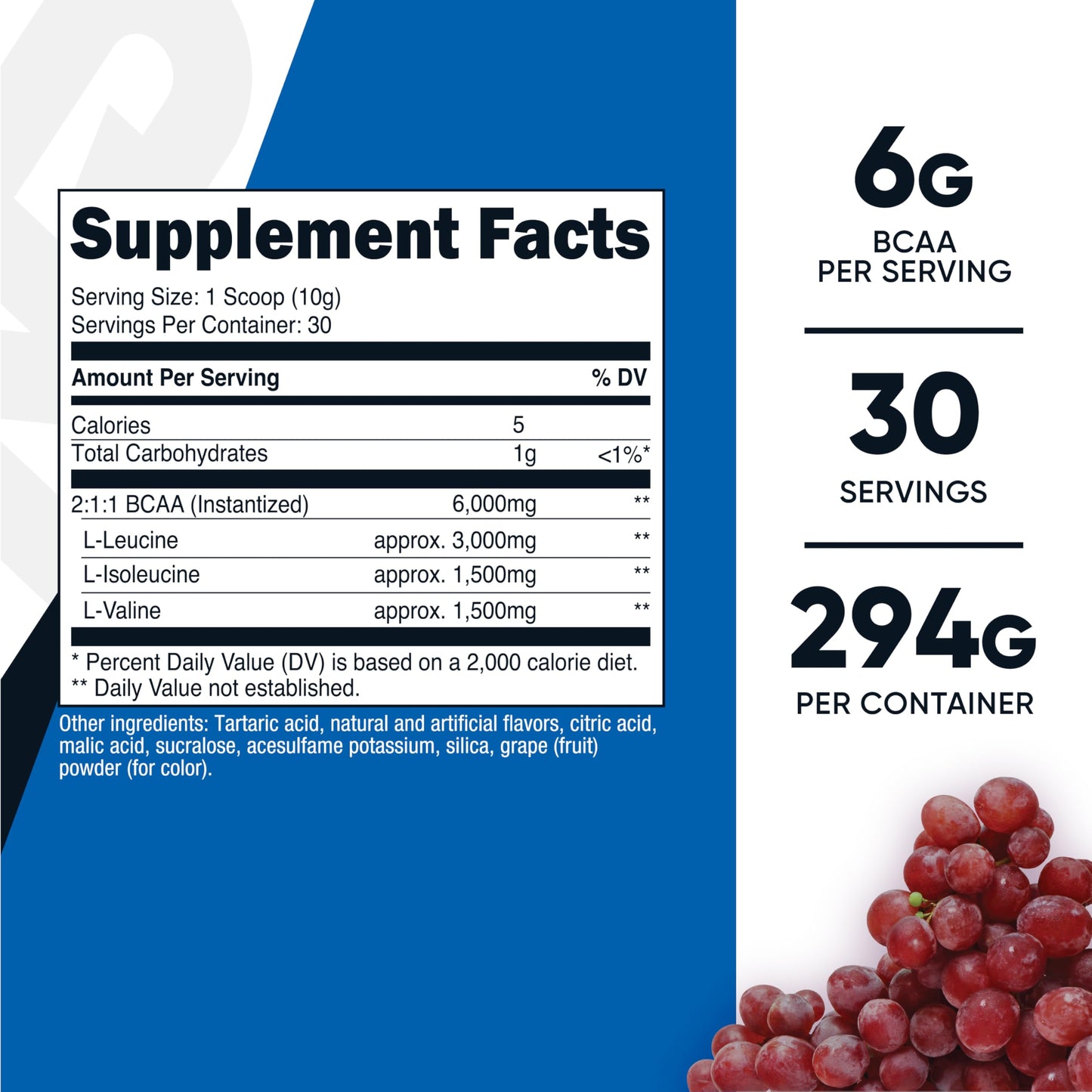 Nutricost BCAA Powder (Grape) 10.6 oz