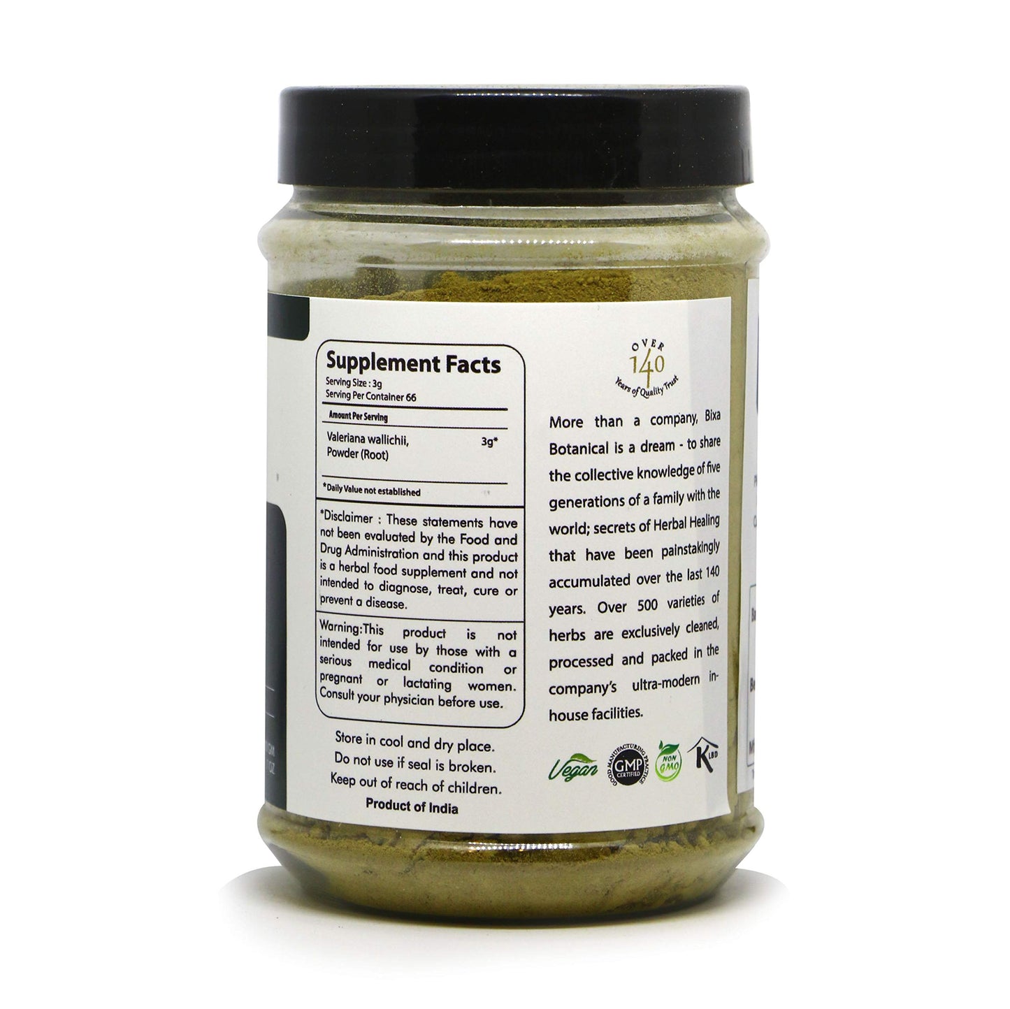bixa BOTANICAL Valerian Root Powder 7 oz