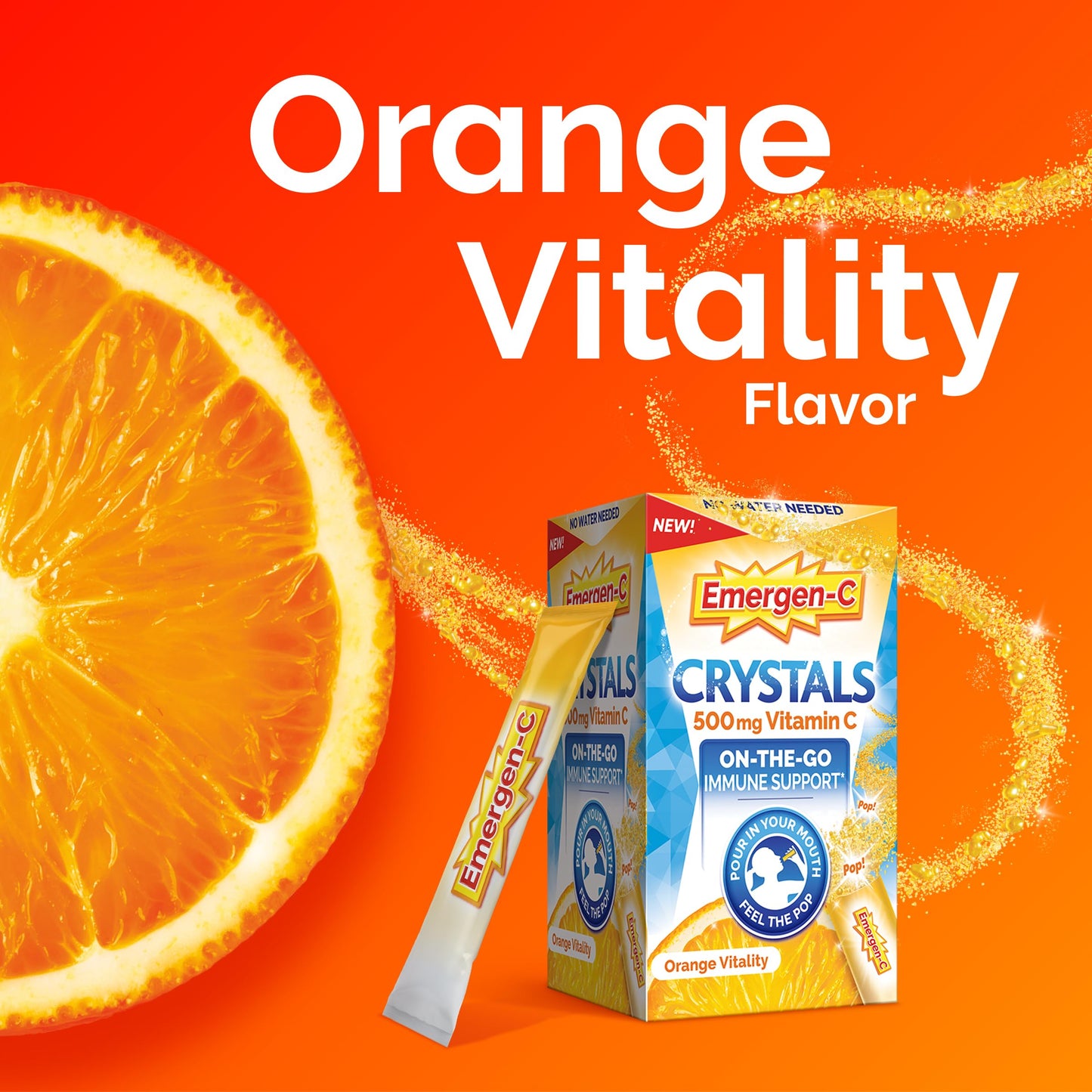 Emergen-C Vitamin C 500mg Immune Support Crystals Powder 7.84 oz