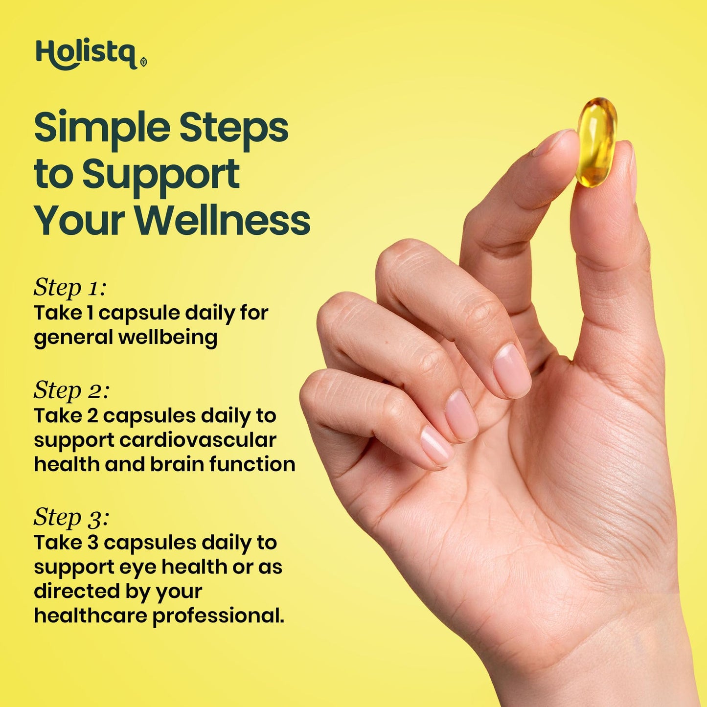 HOLISTQ Odorless Fish Oil & Black Seed Oil Organic Cold Pressed Capsules Softgel 120 Softgels