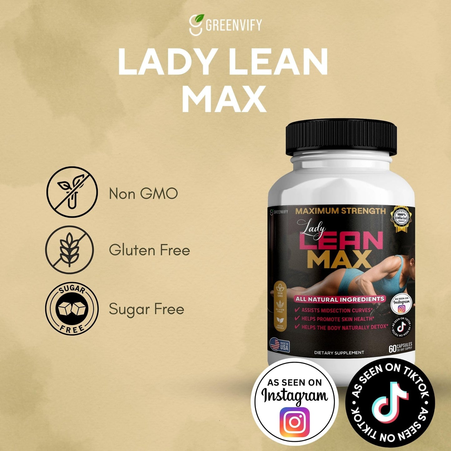 GREENVIFY Lady Lean Max Capsule, 60 Capsules