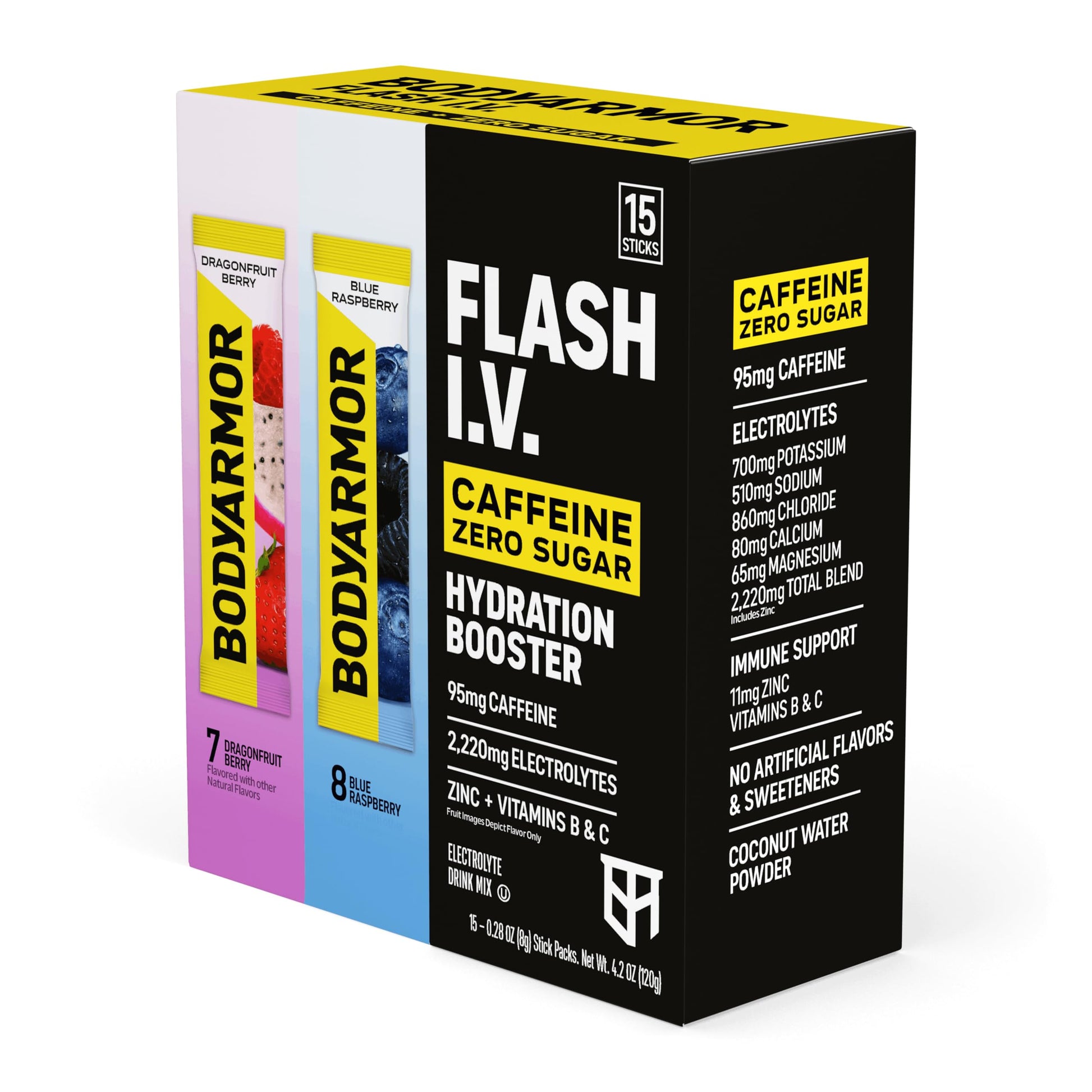 BODYARMOR Flash IV Caffeine + Zero Sugar Electrolyte Mix Powder 4.2 oz