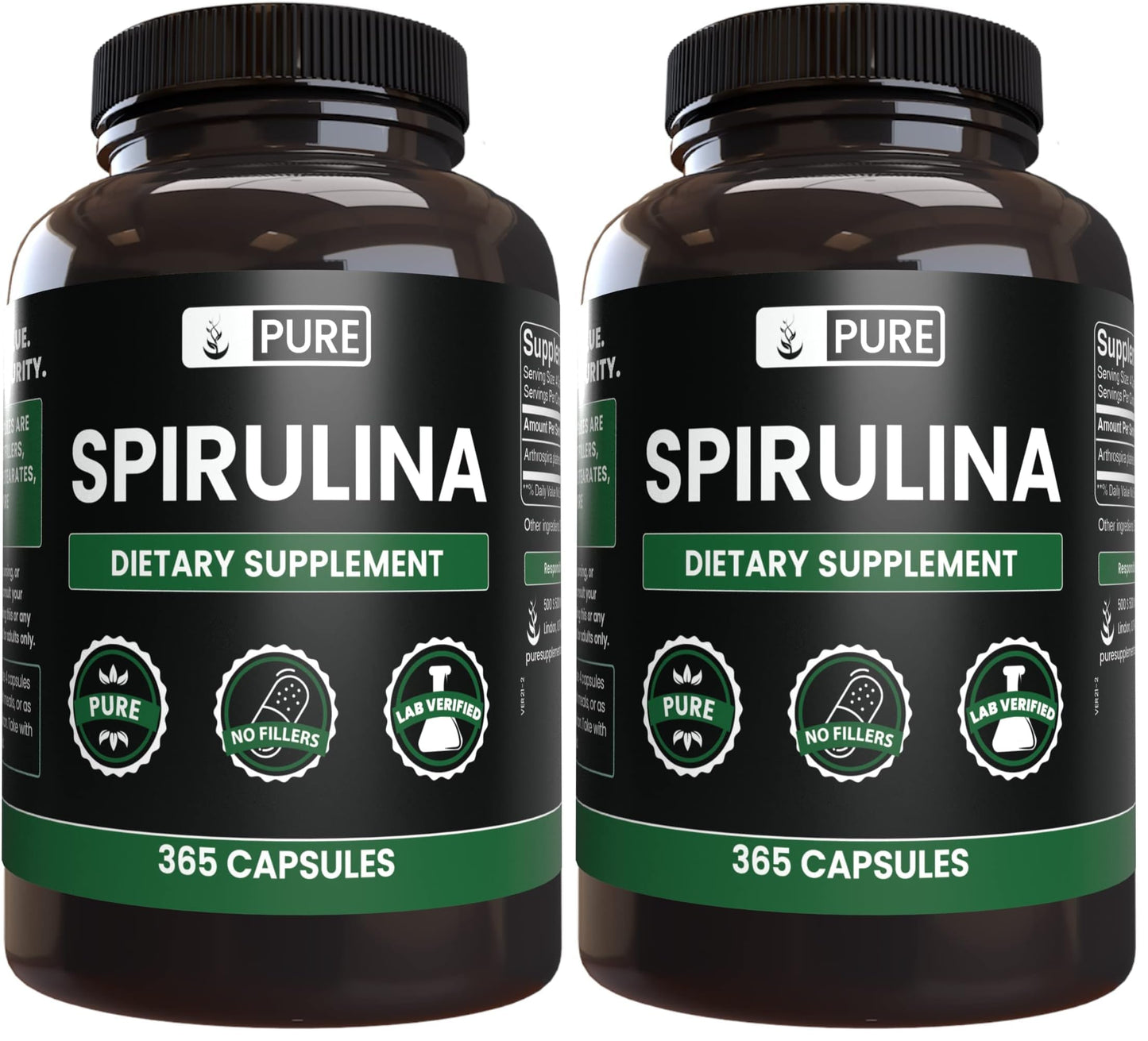 PURE ORIGINAL INGREDIENTS Spirulina 730 Capsules