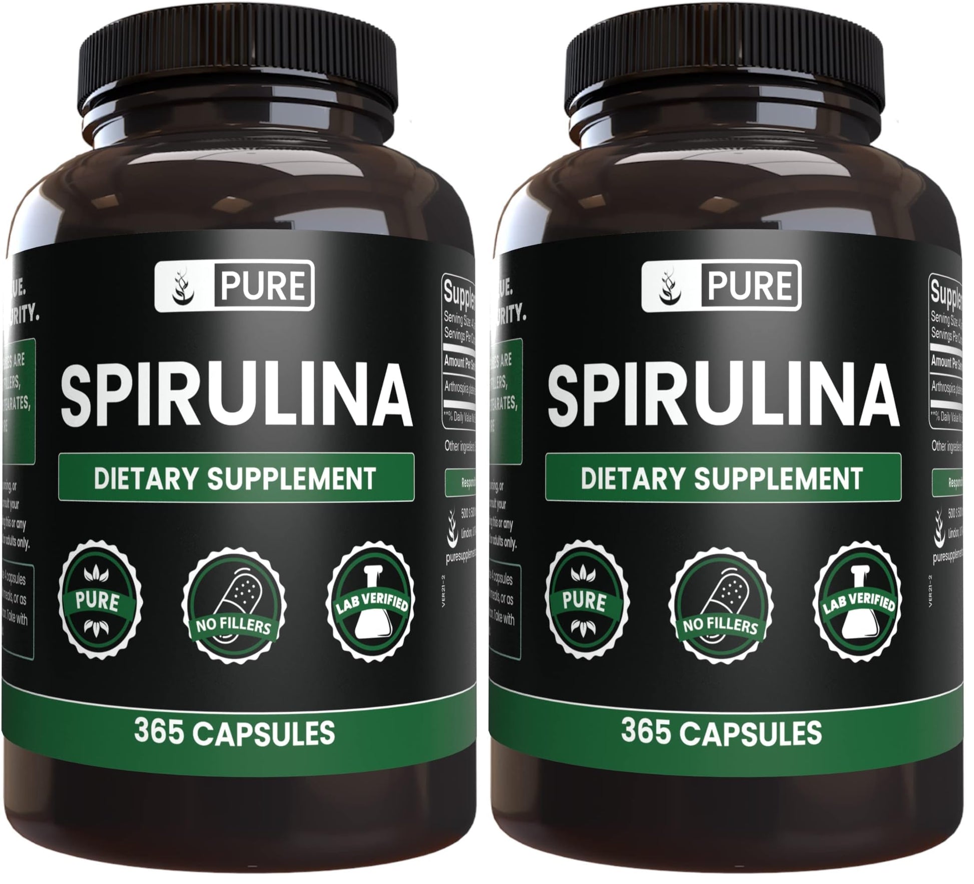 PURE ORIGINAL INGREDIENTS Spirulina 730 Capsules