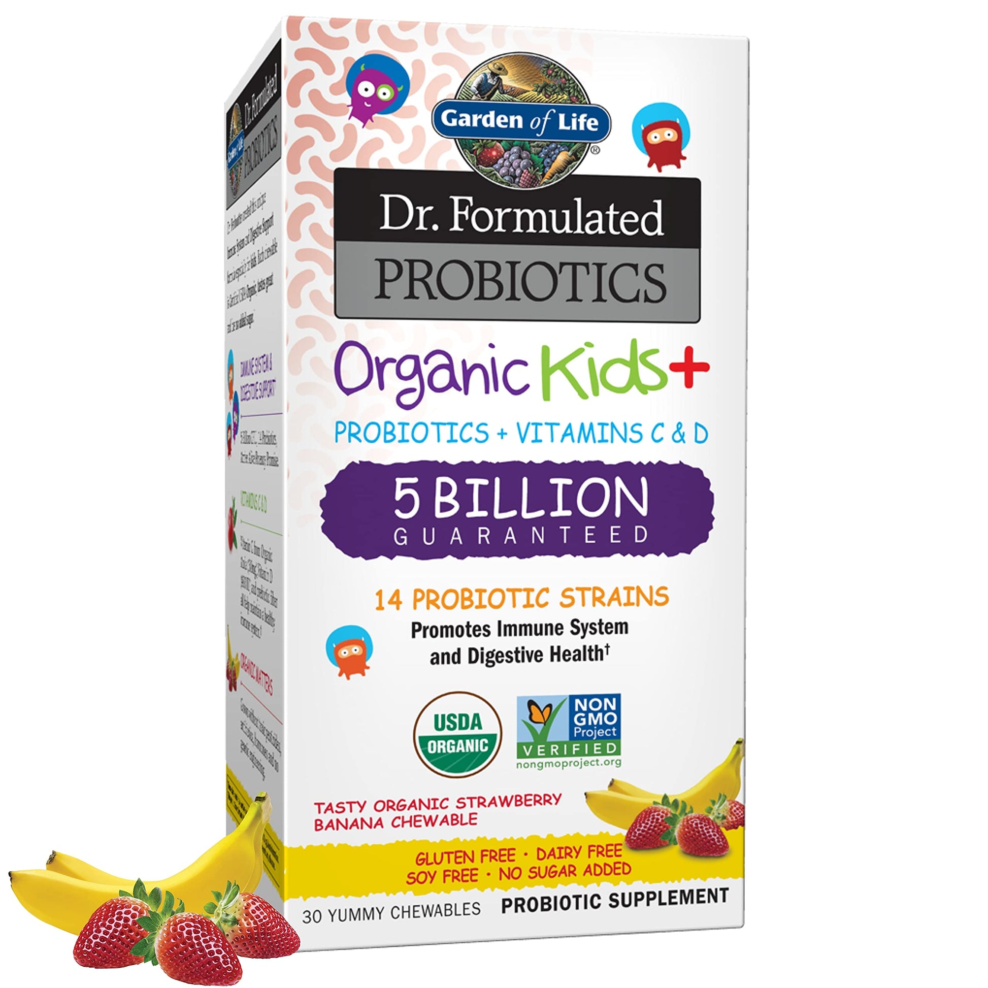 Garden of Life Dr. Formulated Probiotics Organic Kids+ Chewables, 30 Count