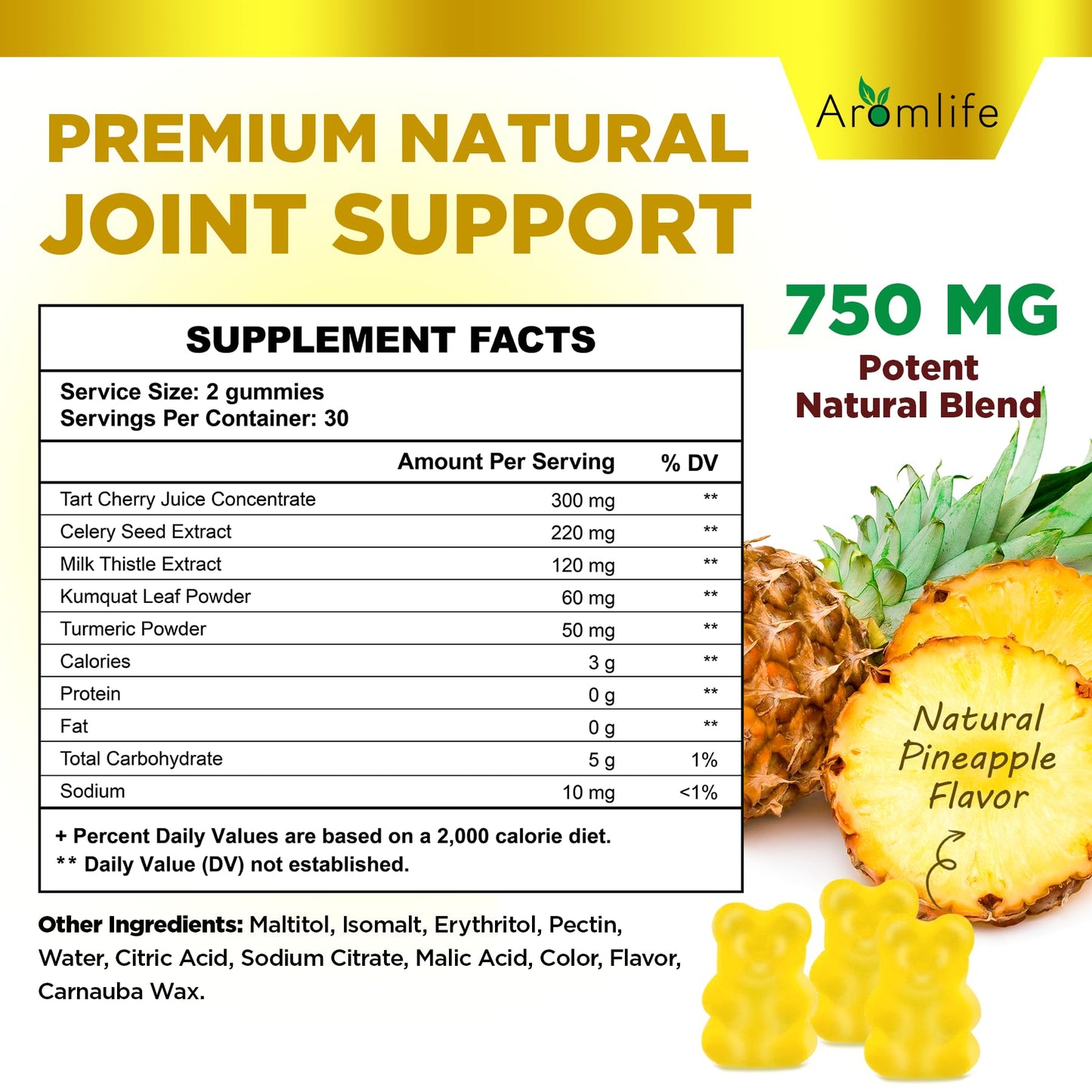 Aromlife Joint Strength Support Gummies, 60 Count