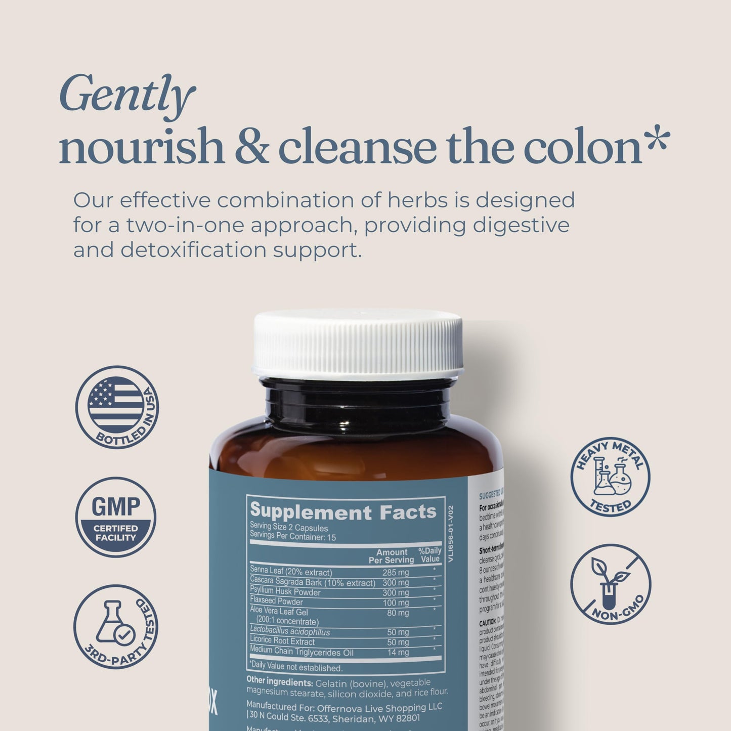 Offernova Complete Colon Detox 15 Days 30 Capsules