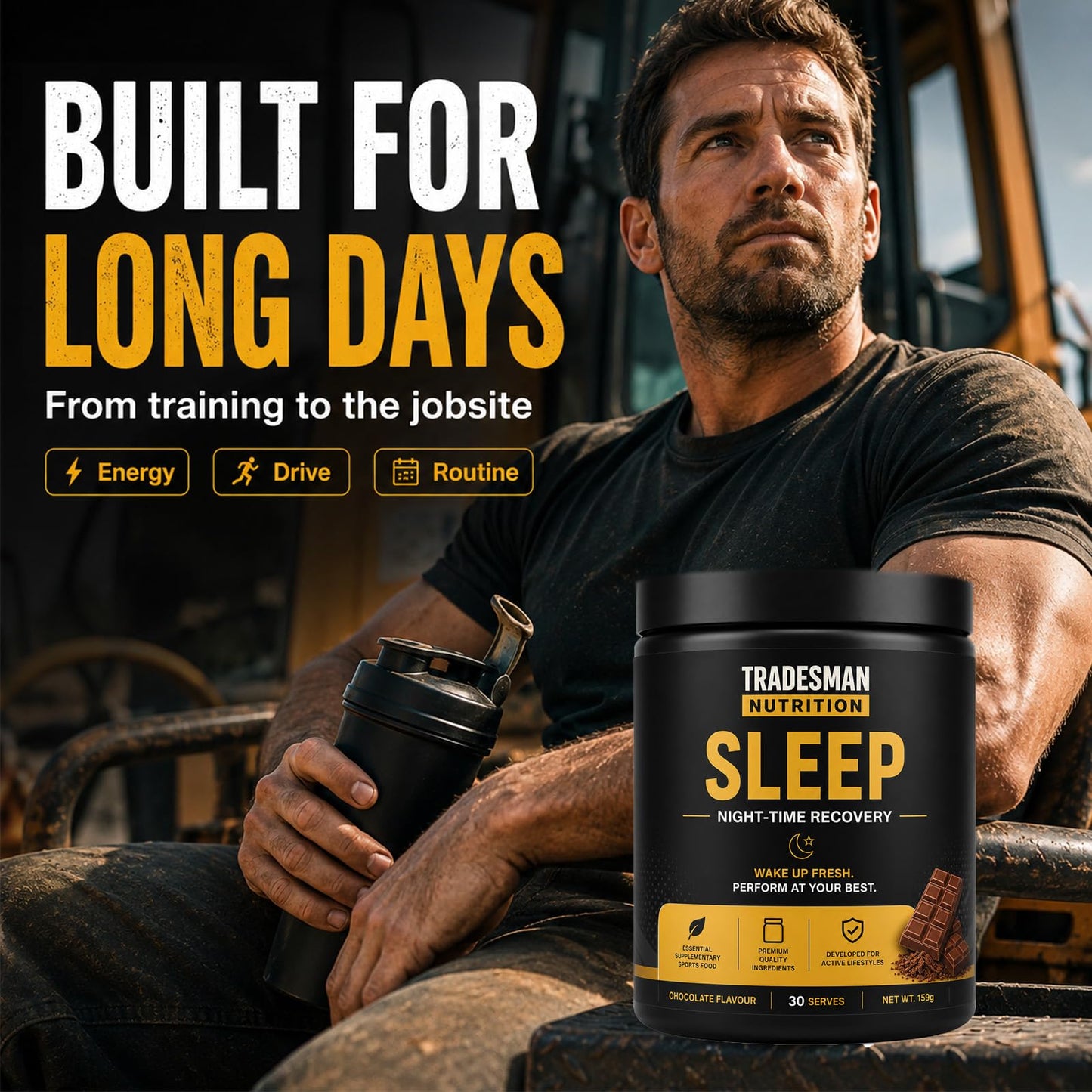 TRADESMAN NUTRITION Shred for Men Chocolate Flavor Powder 10.58 oz