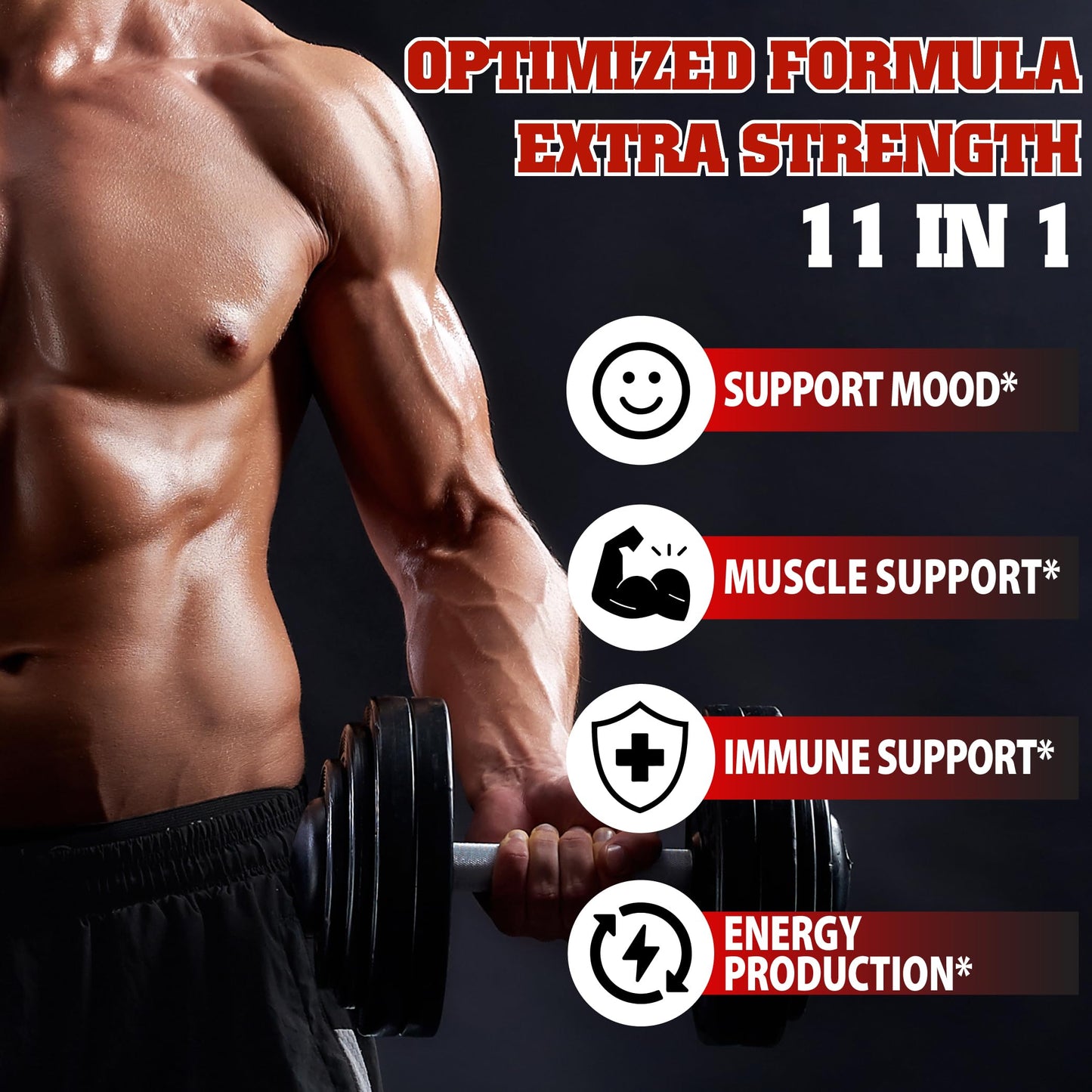 Agobi 11in1 Testosterone Supplement Capsules, 120 Count