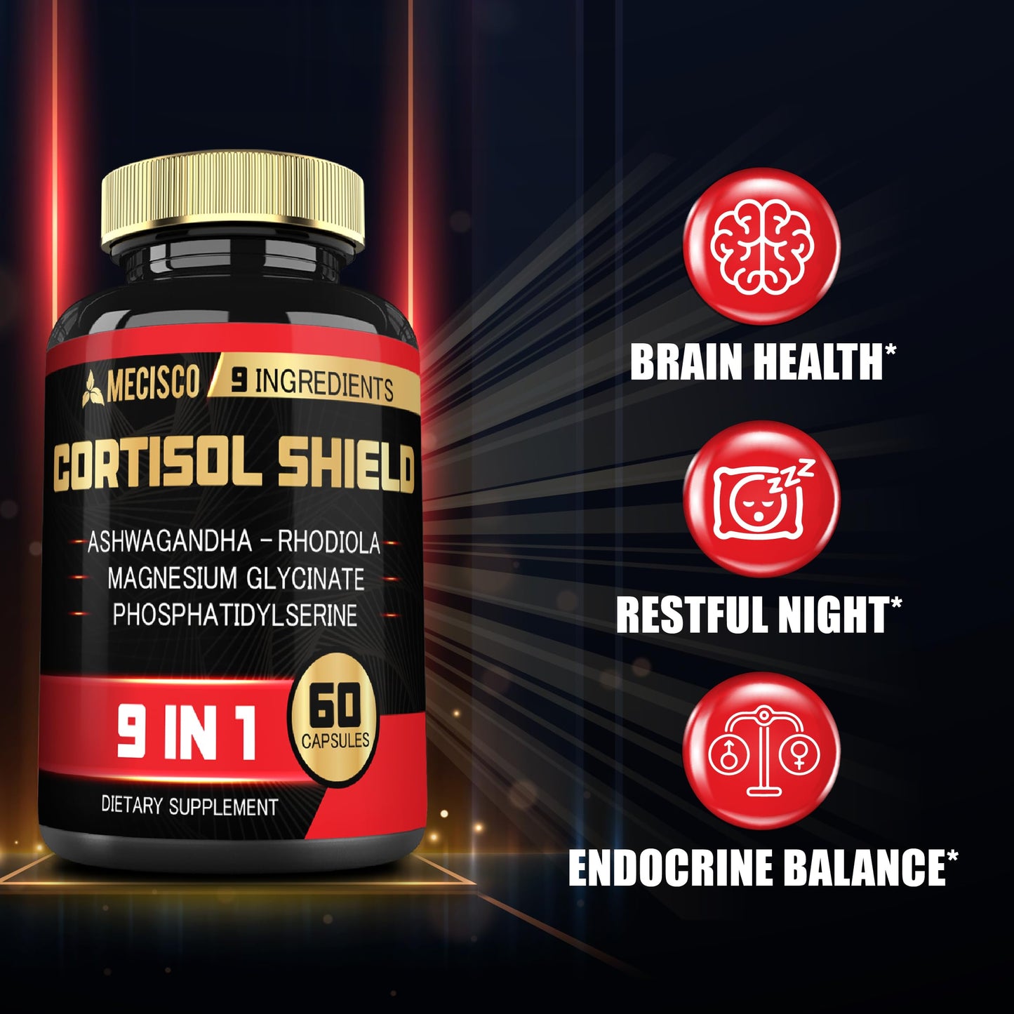 Mecisco 9in1 Cortisol Shield, 60 Capsules