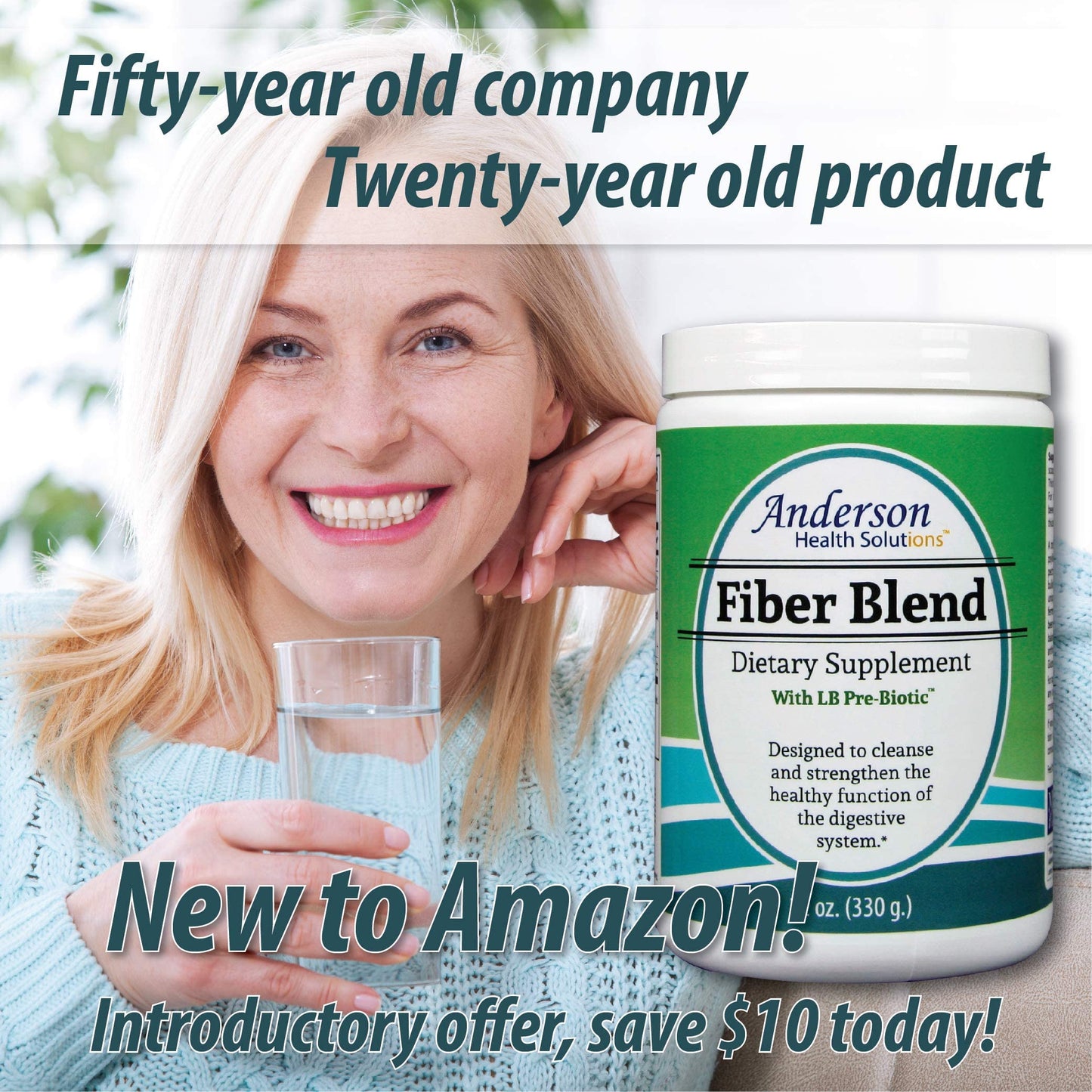 Mineral Resources International, Inc. Anderson Fiber Blend with LB Prebiotic Powder, 12 Ounces