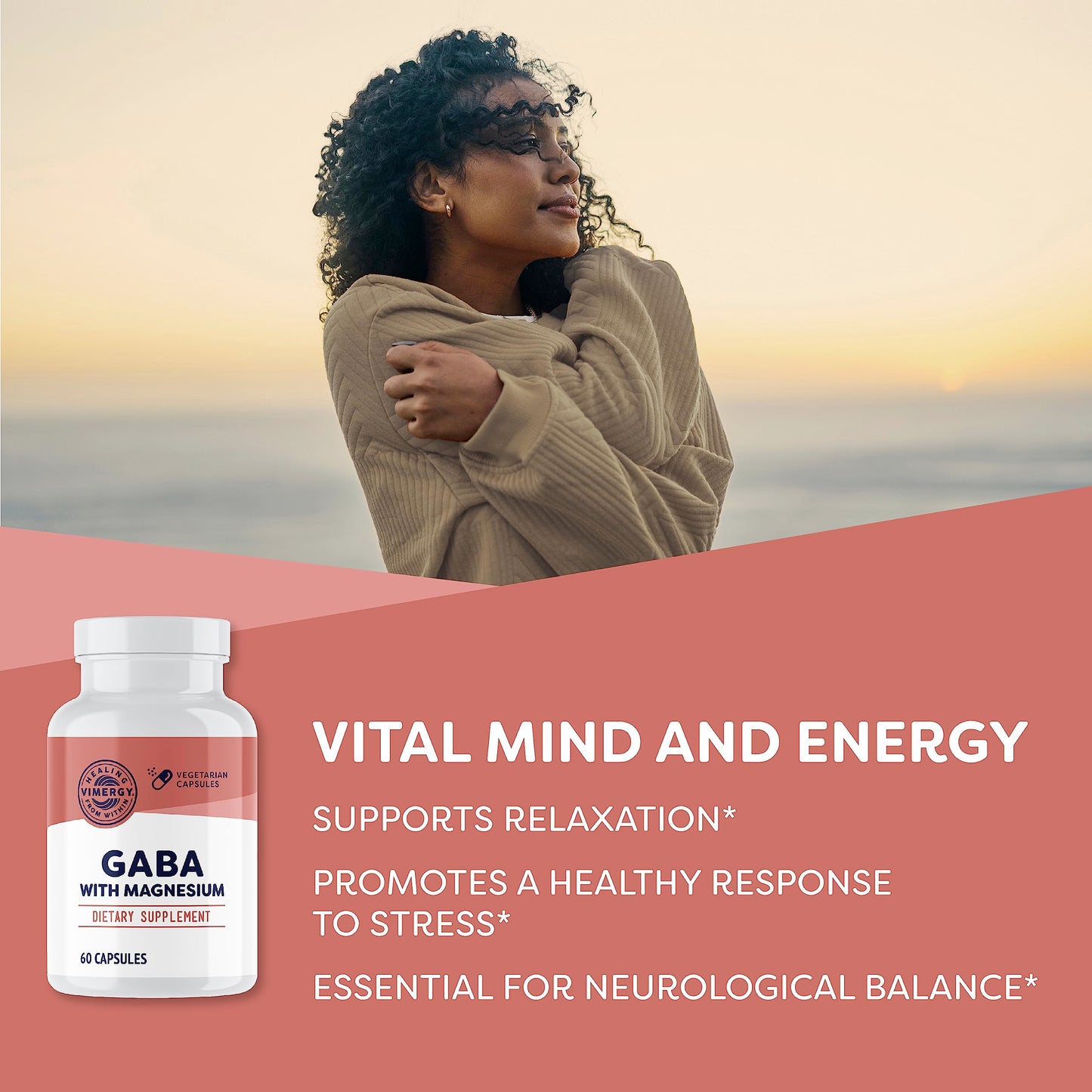 Vimergy GABA with Magnesium Capsules 60 Count