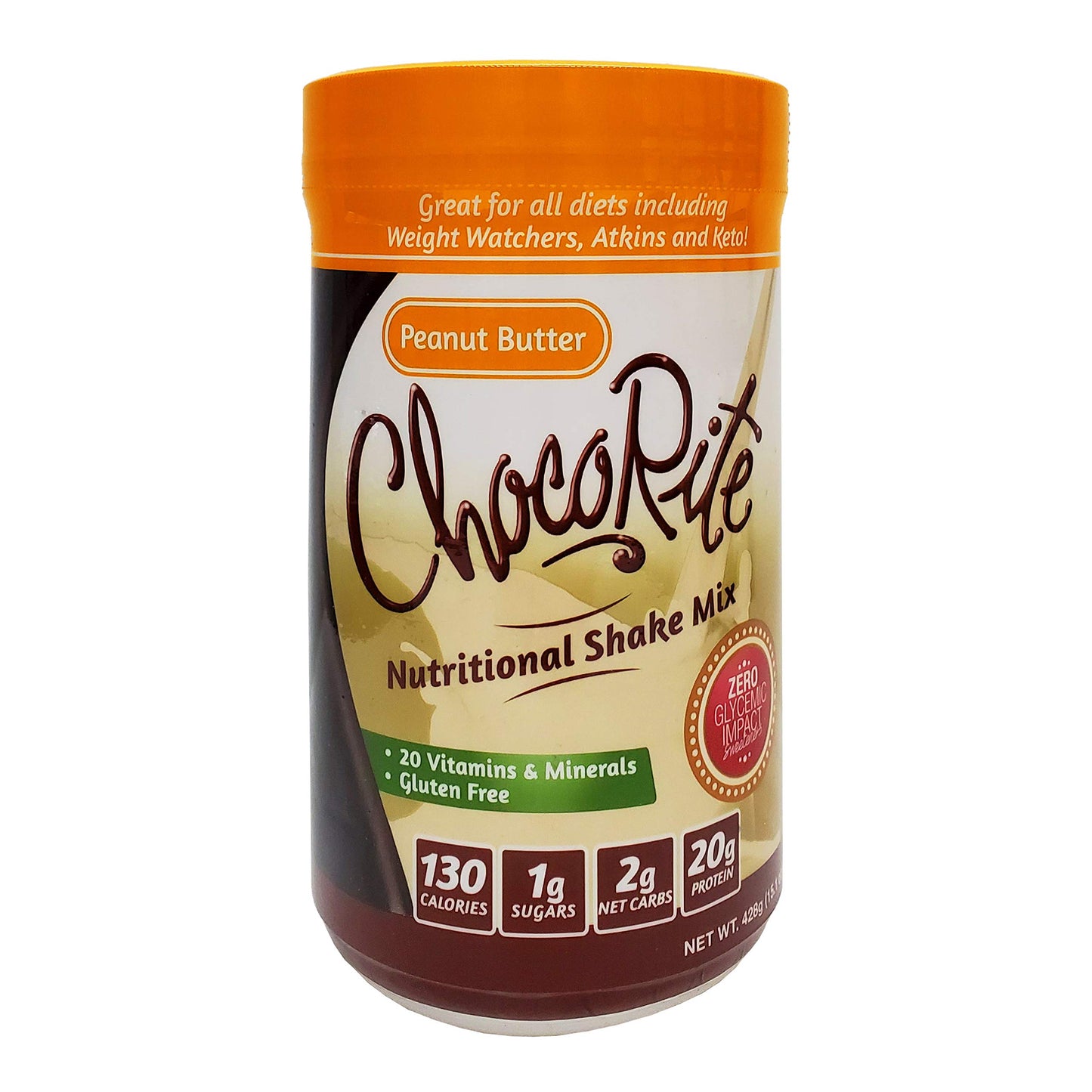 ChocoRite Peanut Butter Protein Shake Powder, 14.7 Ounce