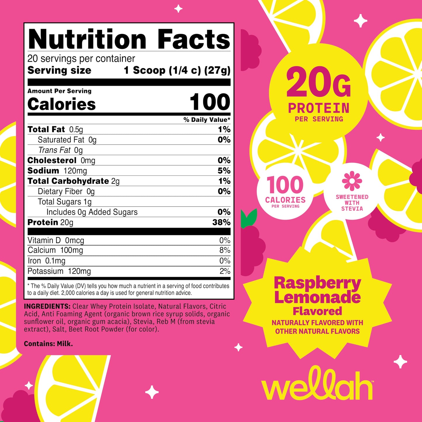 Wellah Clear Whey Protein Isolate Powder 19.5 Servings
