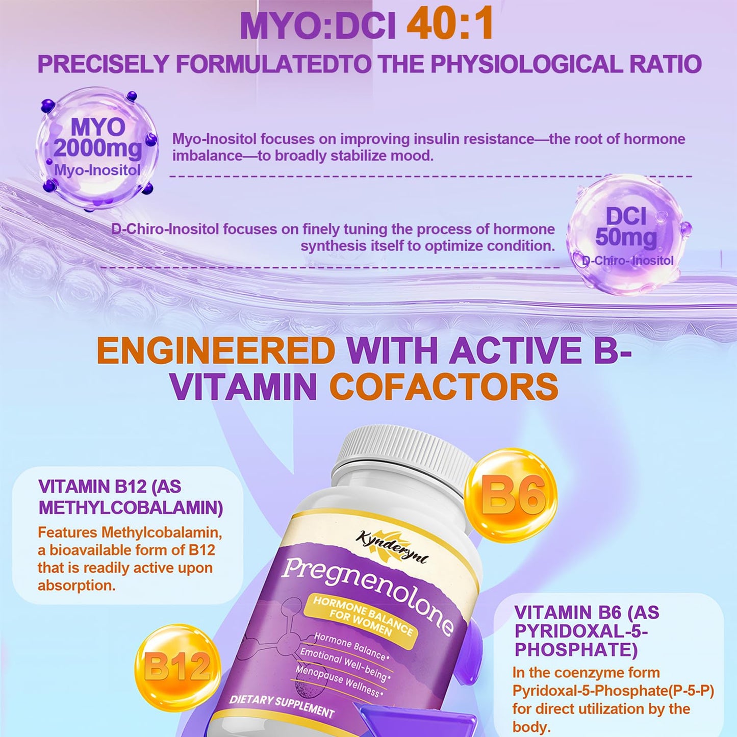 Kynderynl Pregnenolone with Ashwagandha for Women Tablets 90 Count