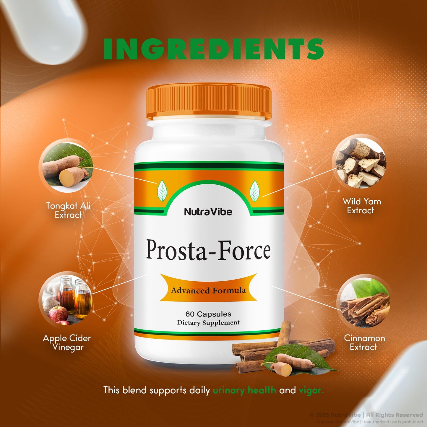 NutraVibe ProstaForce Capsules 60 Count