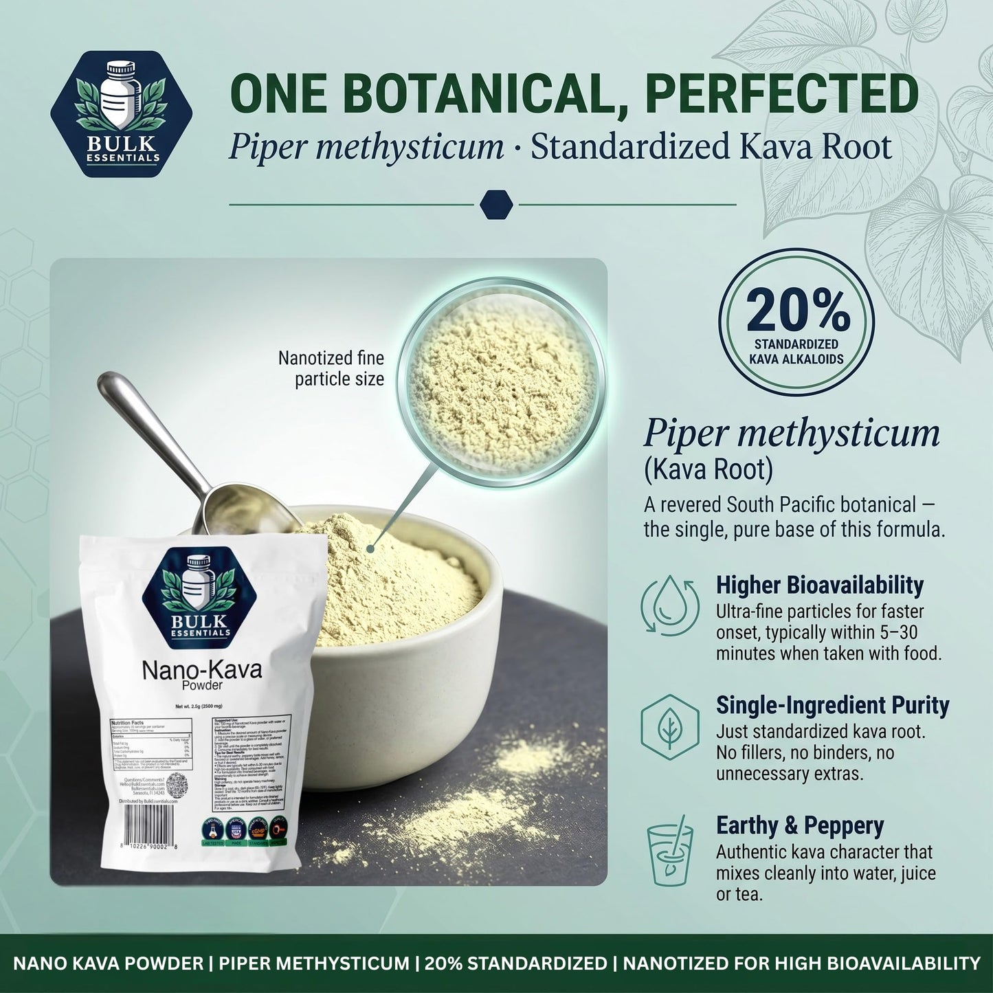 Bulk Essentials Nano-Kava Powder, 0.08 oz