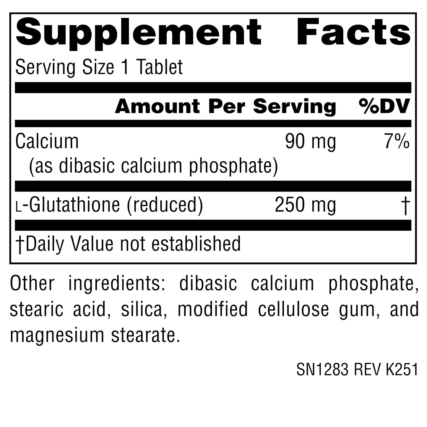 Source Naturals Reduced Glutathione, Antioxidant for Liver Support, 250mg Tablet, 60 Tablets