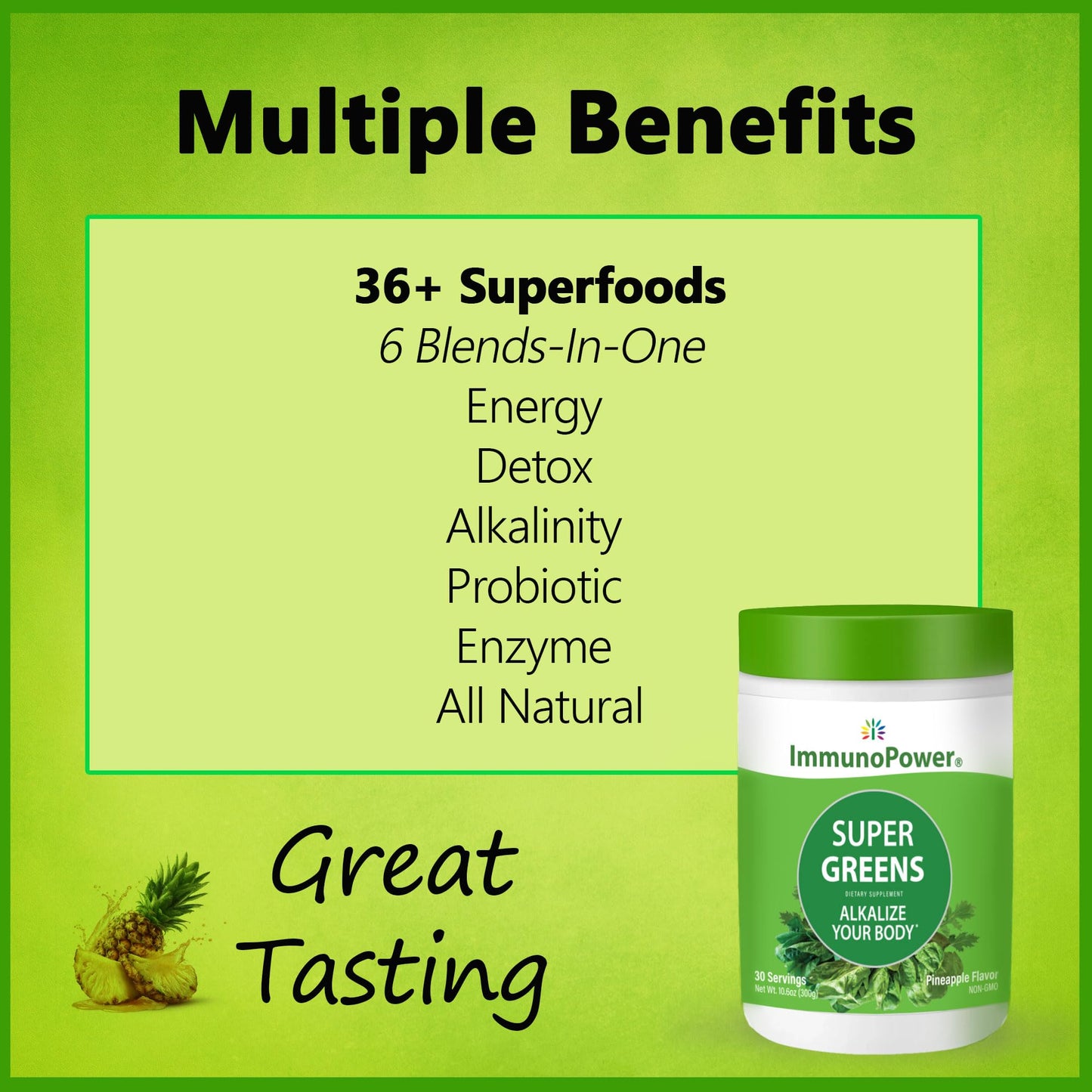 ImmunoPower Super Greens Powder 10.6 oz