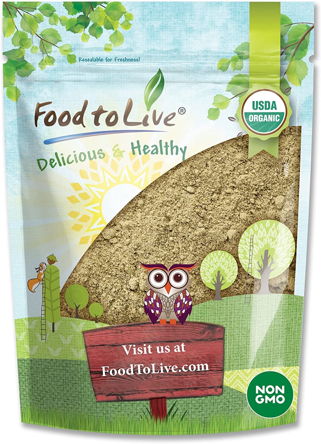 Food to Live Organic Hemp Protein Powder, 8 Ounces