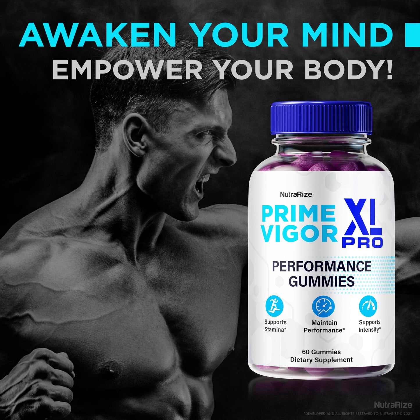 NutraRize Prime Vigor XL Pro Male Gummies, 120 Gummies
