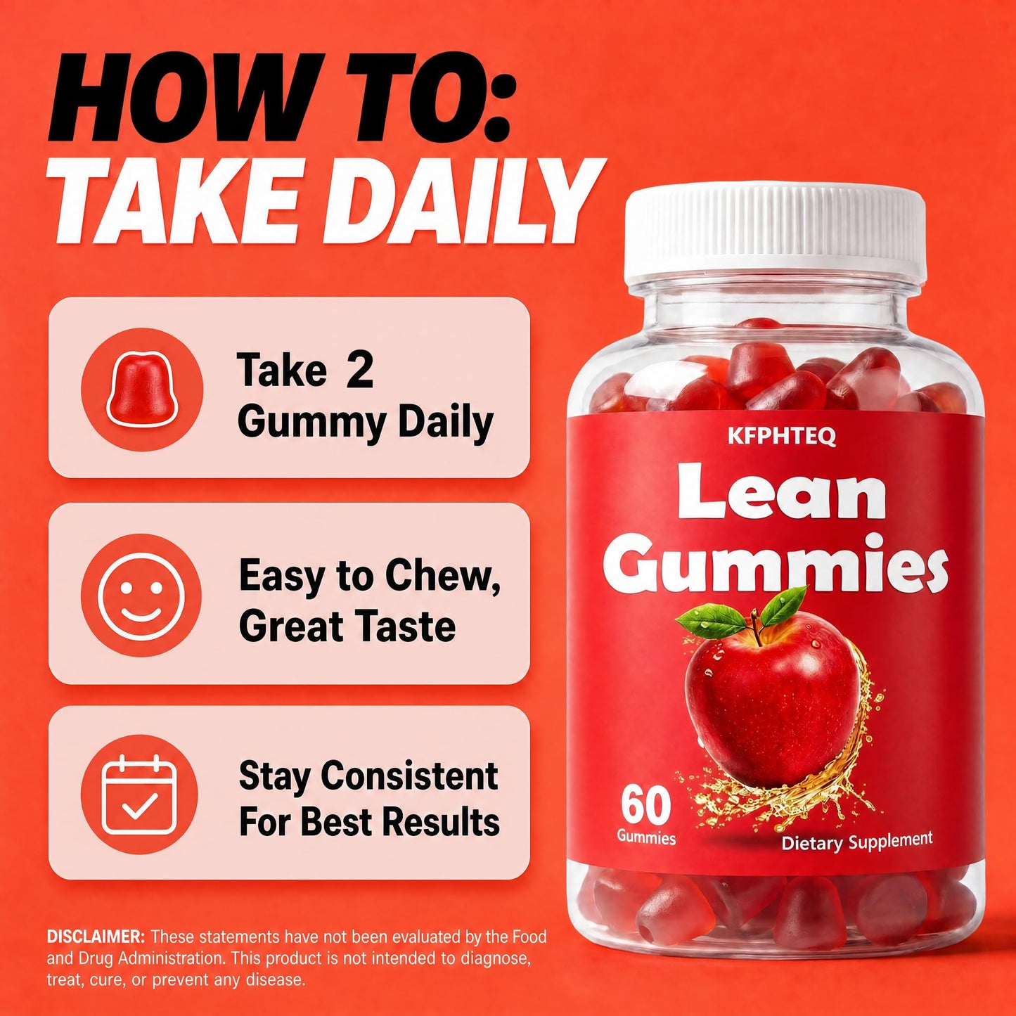 KFPHTEQ Jelly Multivitamin Lean Body Shape Support 60 Gummies