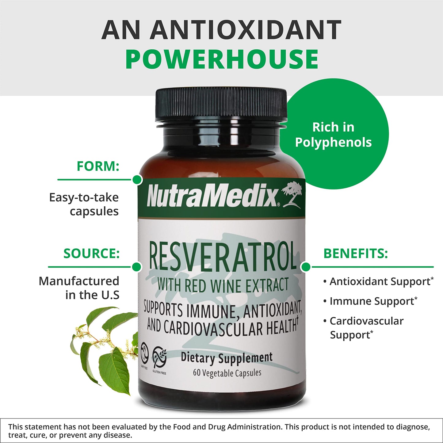 NutraMedix Resveratrol 60 Capsules