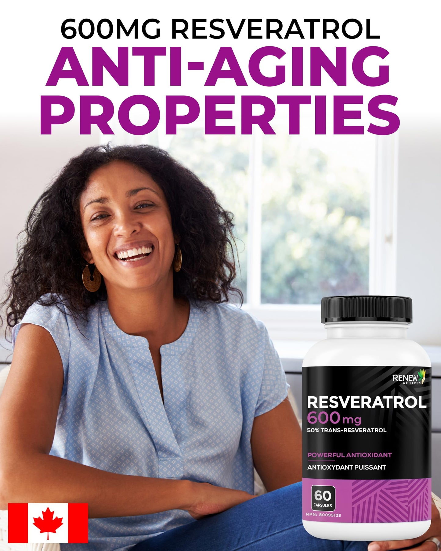 Renew Actives Resveratrol Supplement 60 Capsules