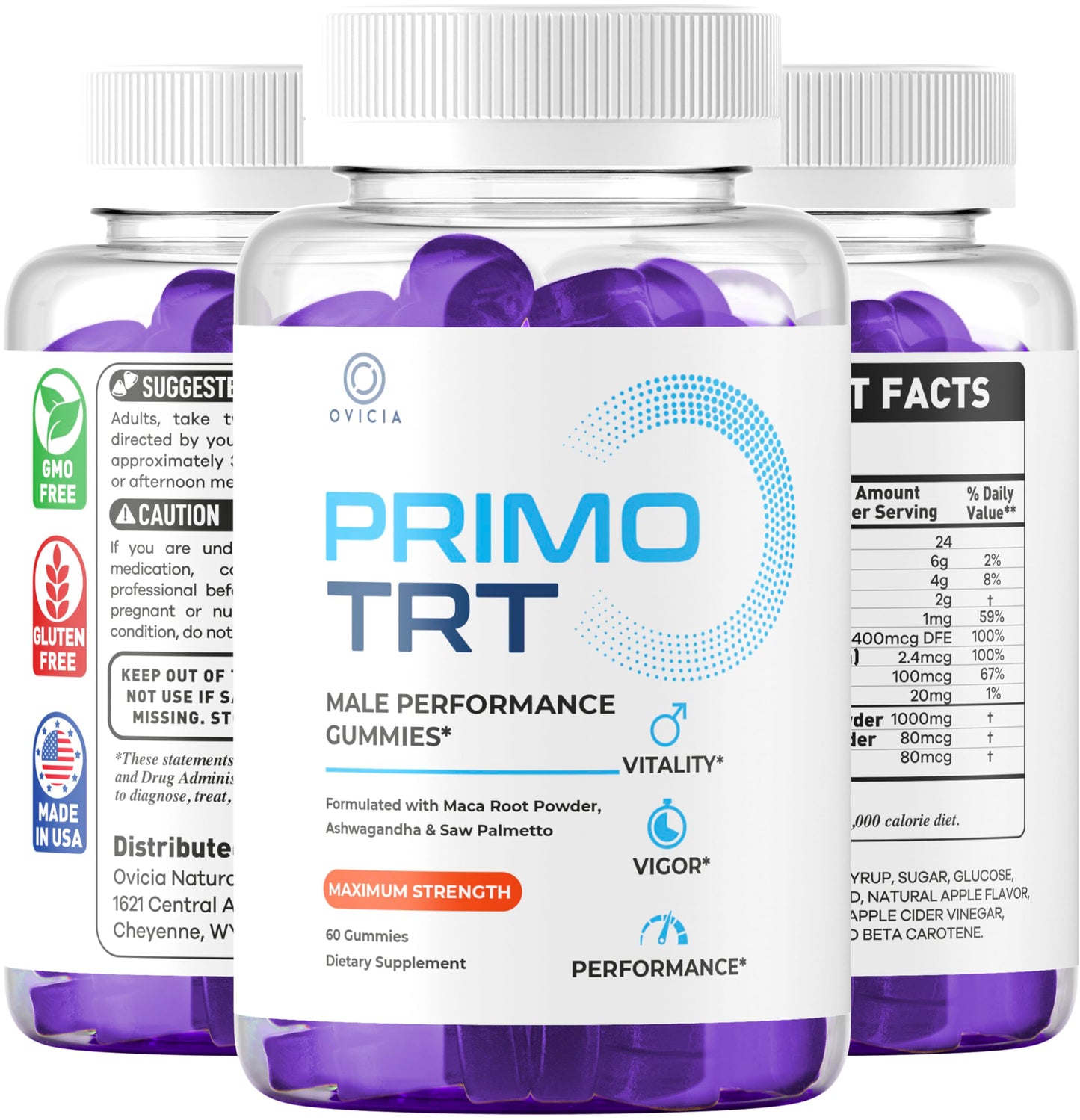 OVICIA Primo TRT Gummies 120 Count