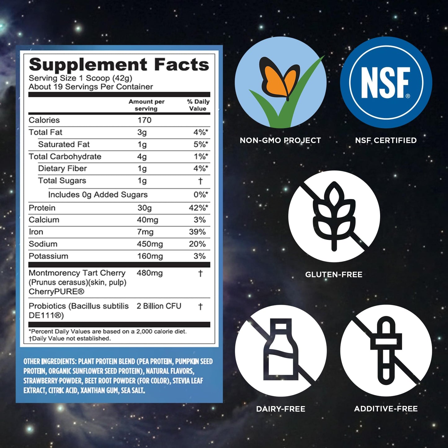 Vega Protein + Recovery Powder, Berry, 28.8 oz