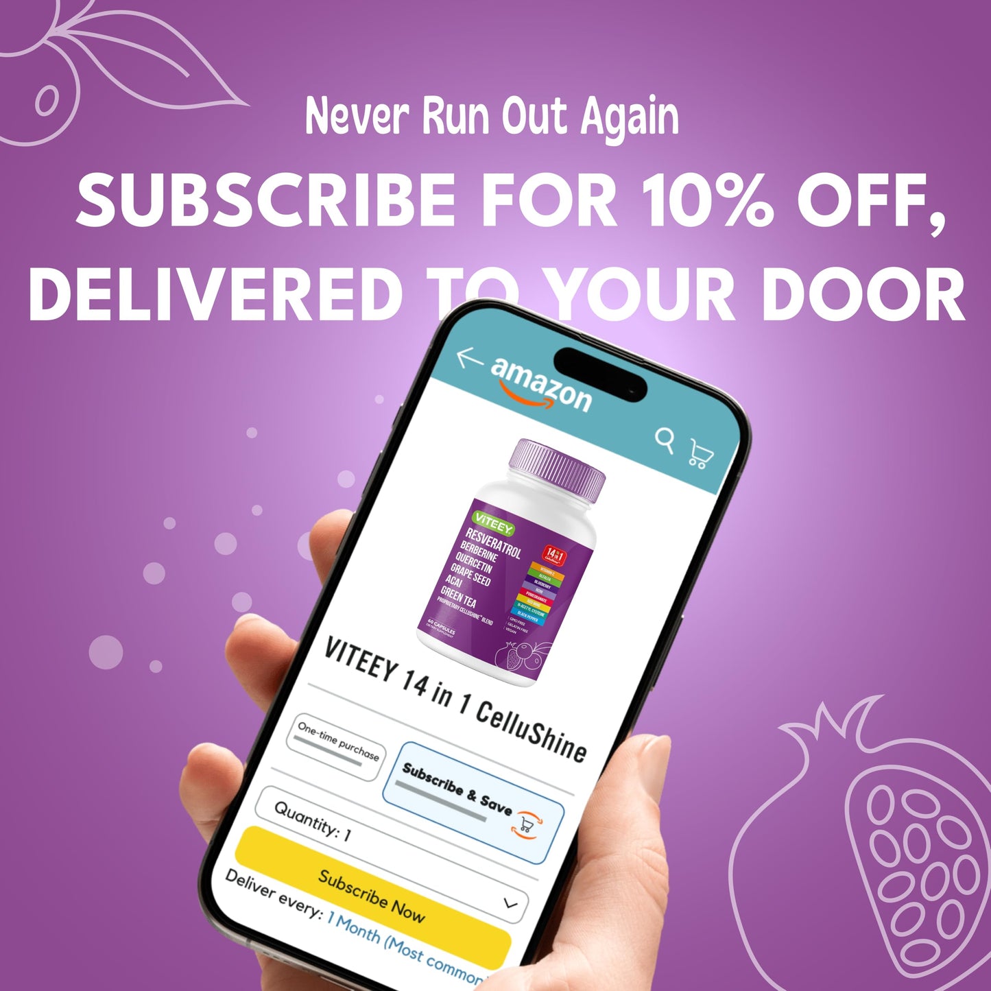 Viteey 14in1 CelluShine Capsule Blend, 60 Capsules