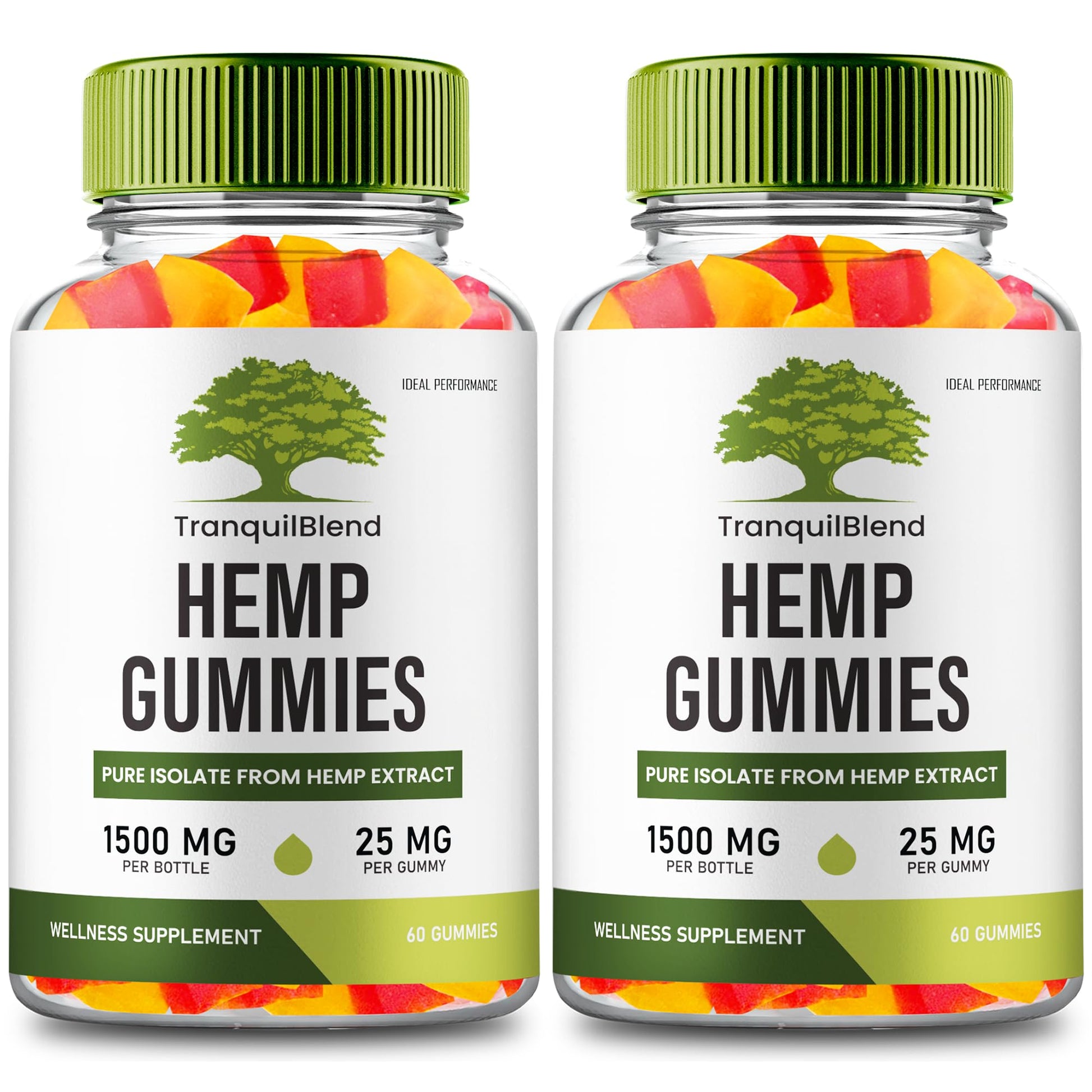IDEAL PERFORMANCE Tranquil Blend Hemp Gummies 120 Count