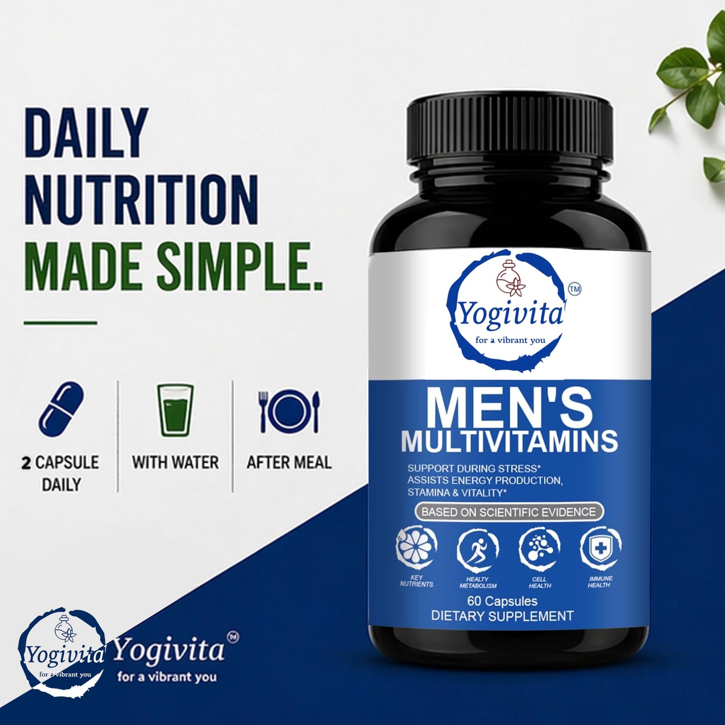 Yogivita Men’s Multivitamin Capsules, 60 Count