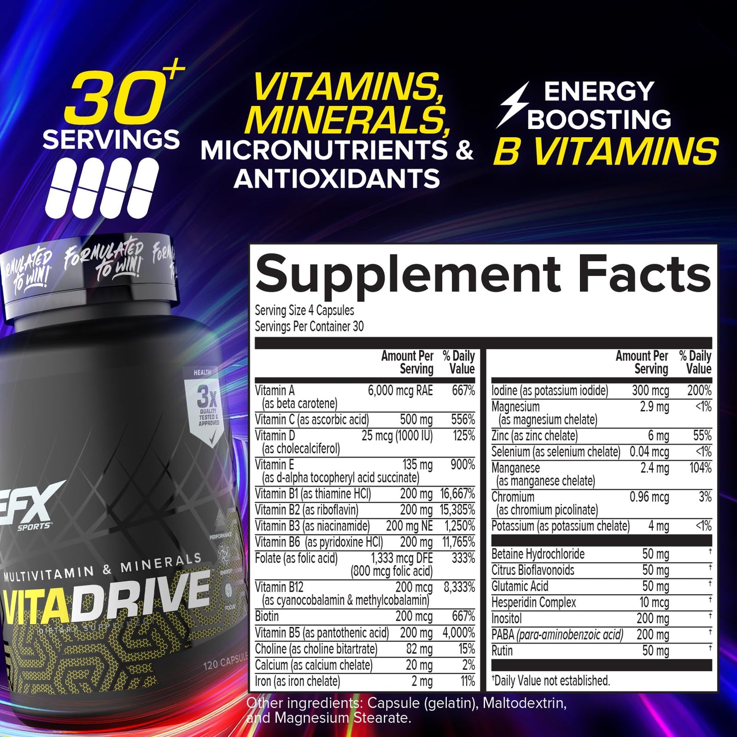 EFX Sports Vita Drive Capsule 120 Capsules