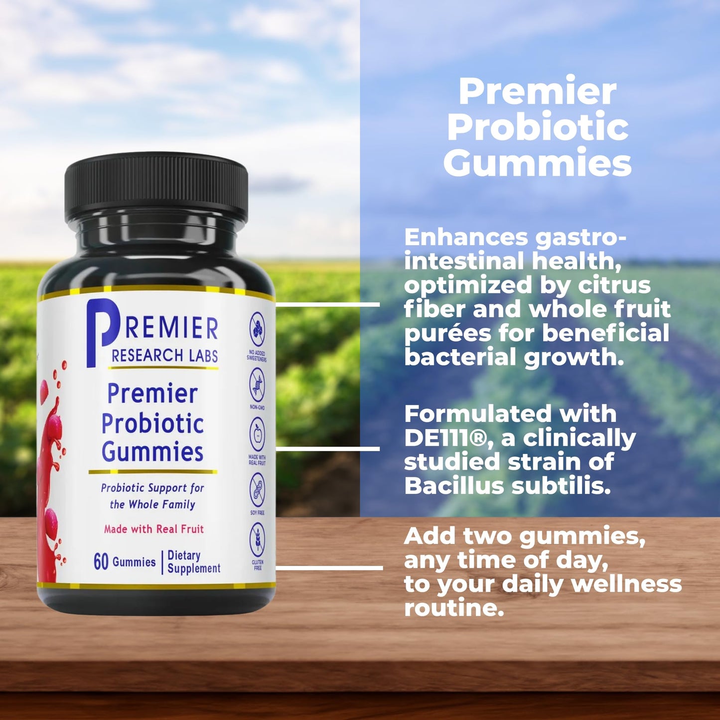 Premier Research Labs Probiotic Gummies 60 Count
