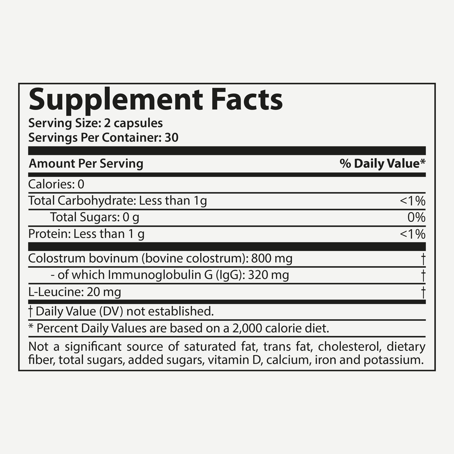 PRIMABIOTIC Bovine Colostrum Supplement Capsules, 60 Count