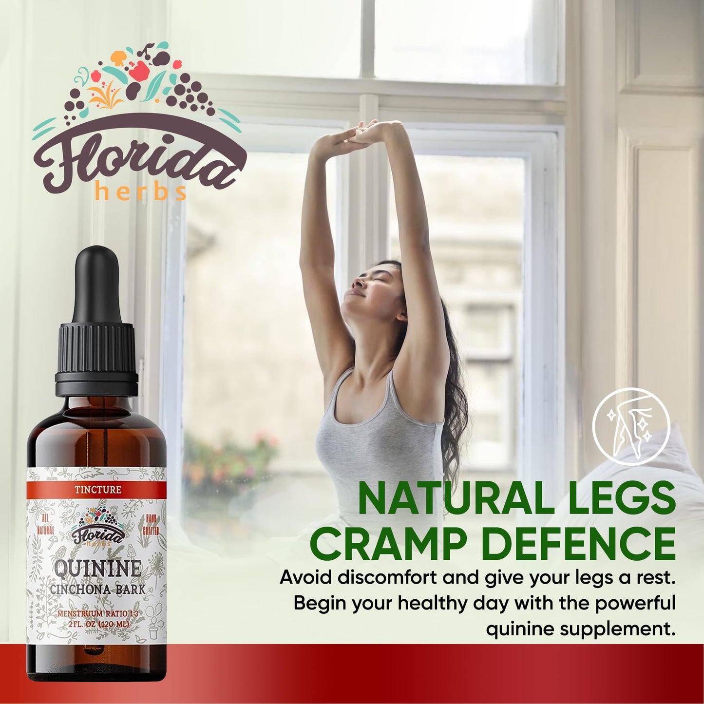 Florida Herbs Quinine Tincture Extract Liquid, 2 Fl Oz