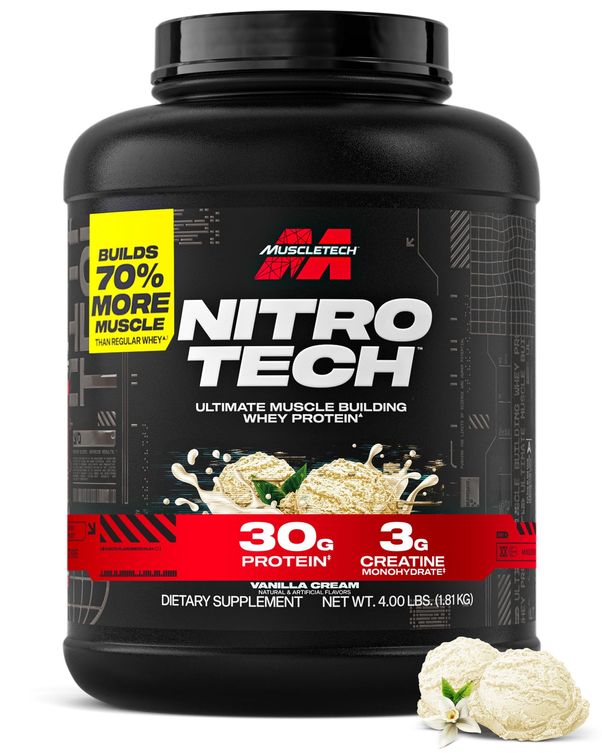 MuscleTech Whey Protein Powder Vanilla 64