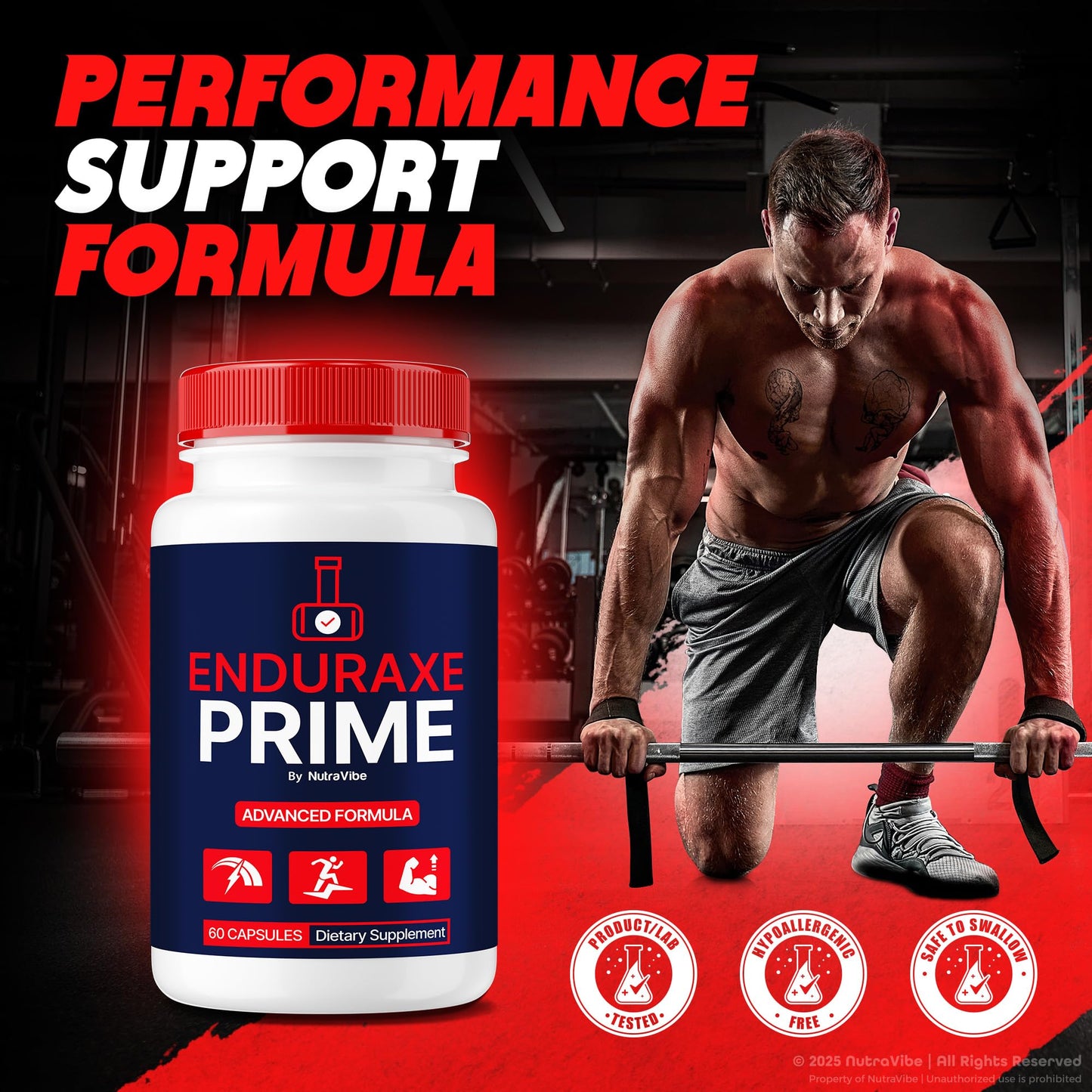 NutraVibe Enduraxe Prime Pills for Men Capsule, 120 Capsules
