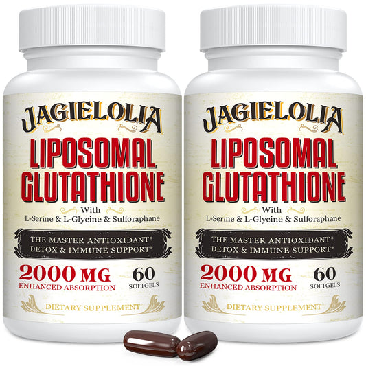 Jagielolia Liposomal Glutathione 2000 mg with L-Serine, L-Glycine & Sulforaphane Softgels 120
