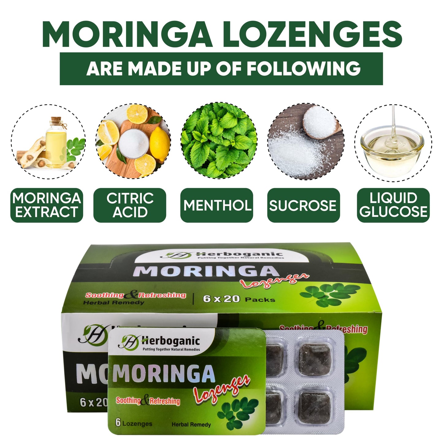 HERBOGANIC Moringa Lozenges Tablet 120