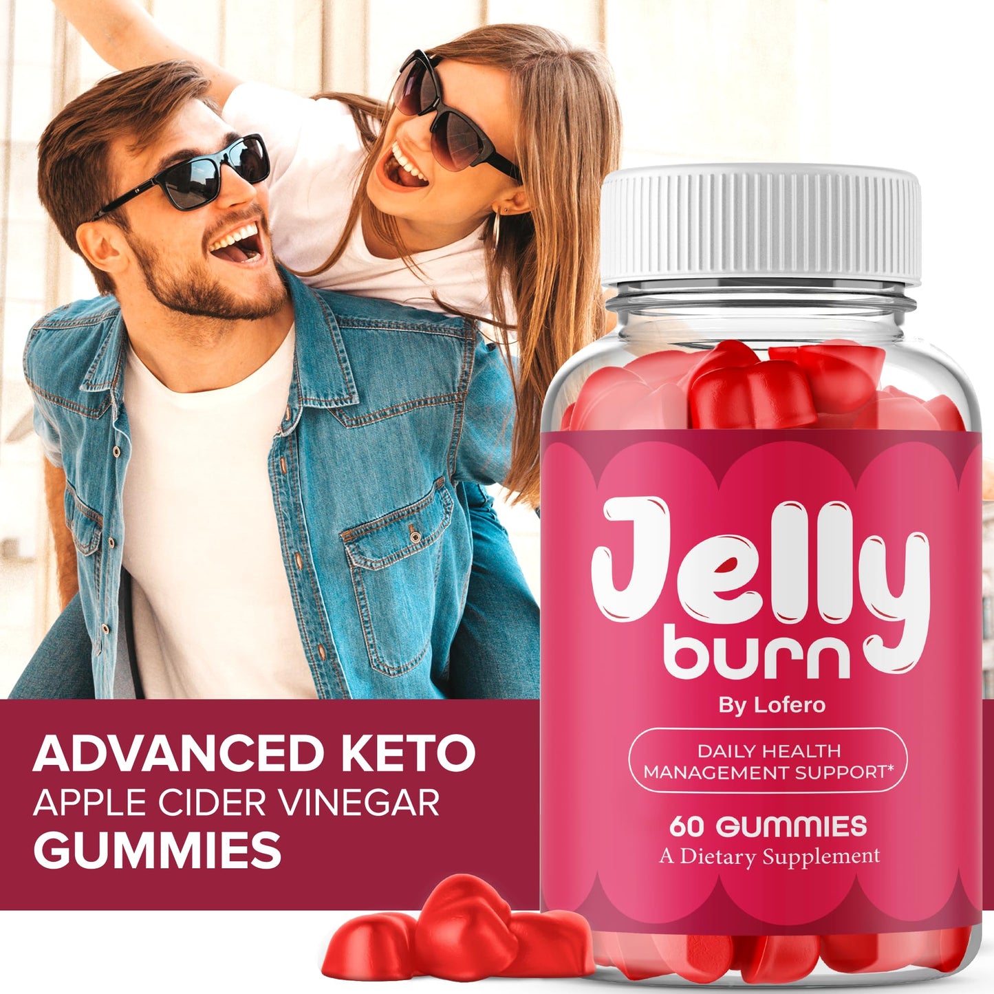 Lofero Jelly Burn Gummies, 60 Count