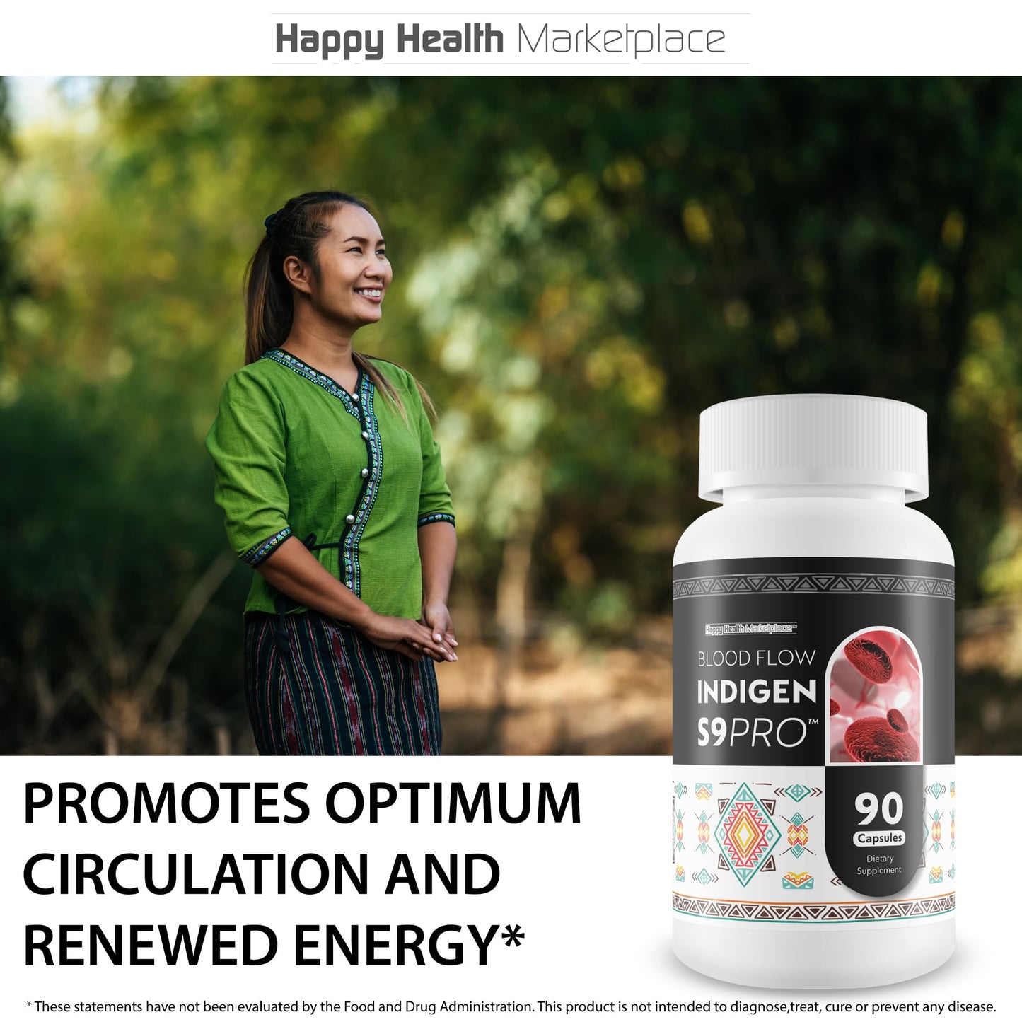 Happy Health Marketplace Blood Flow Indigen S9 Pro Capsule 90