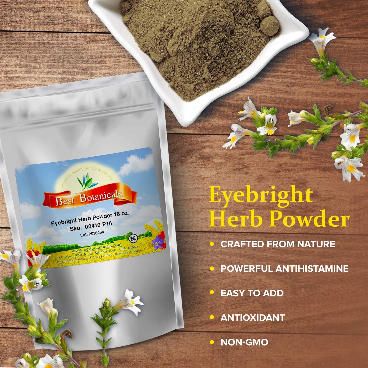 Best Botanicals Eyebright Herb Powder, 16 oz