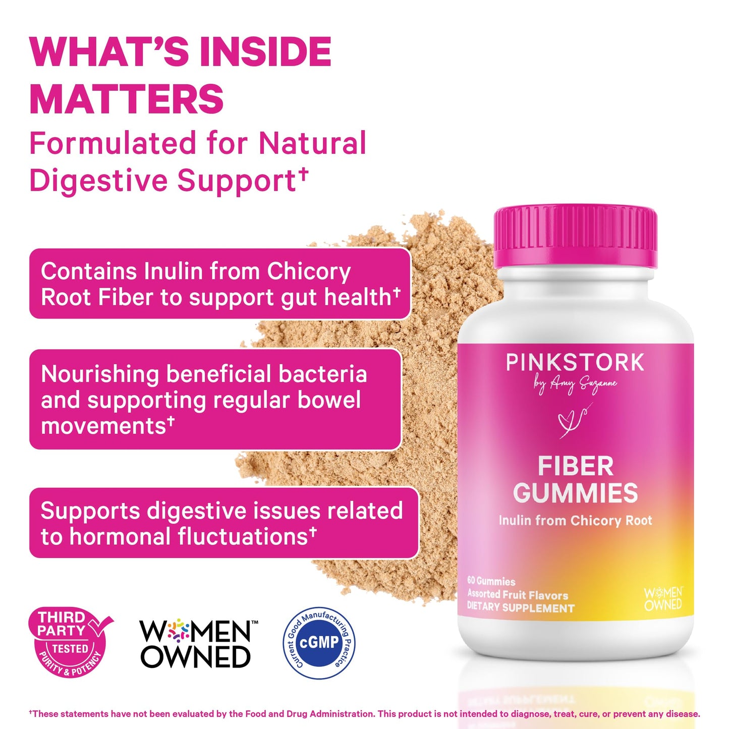 Pink Stork Prenatal Fiber Gummies Gummy 60 Count