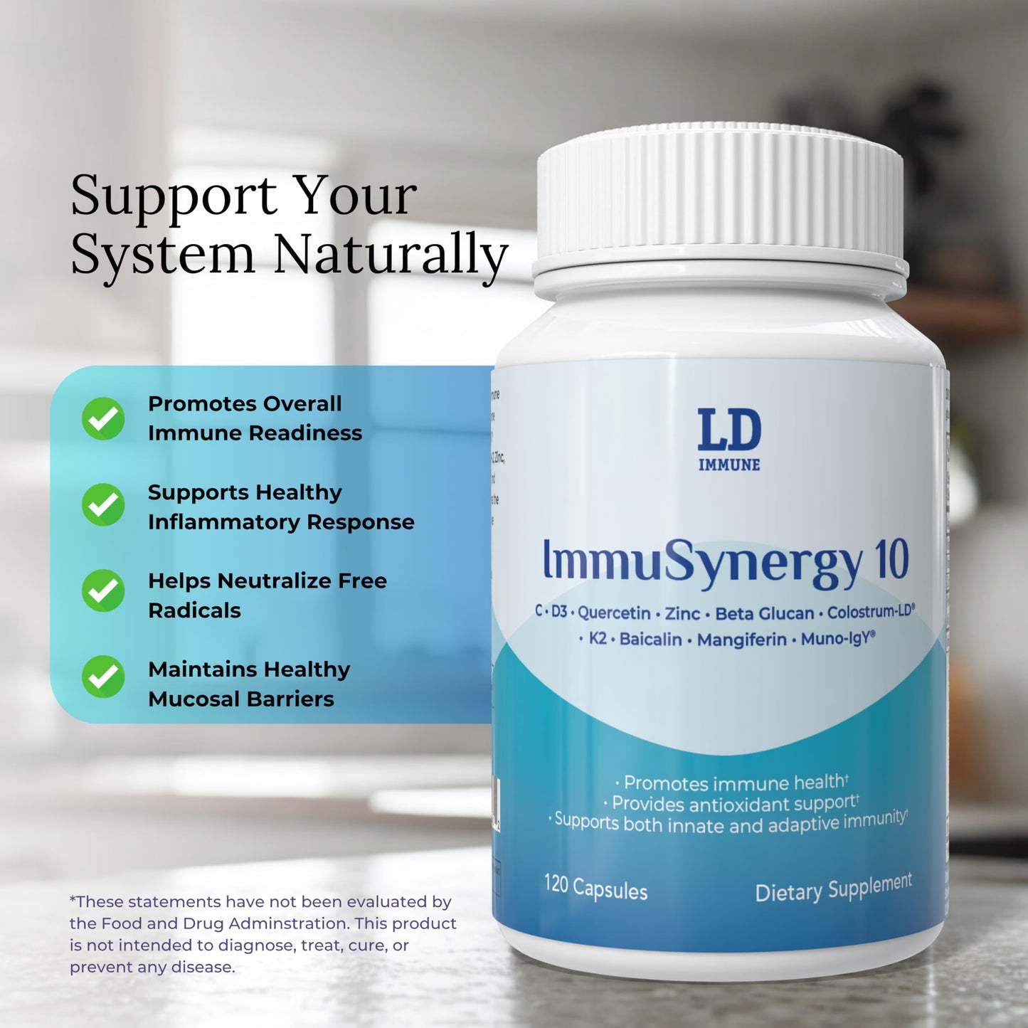 GastroDefense Colostrum-LD ImmuSynergy Capsules 120 Count